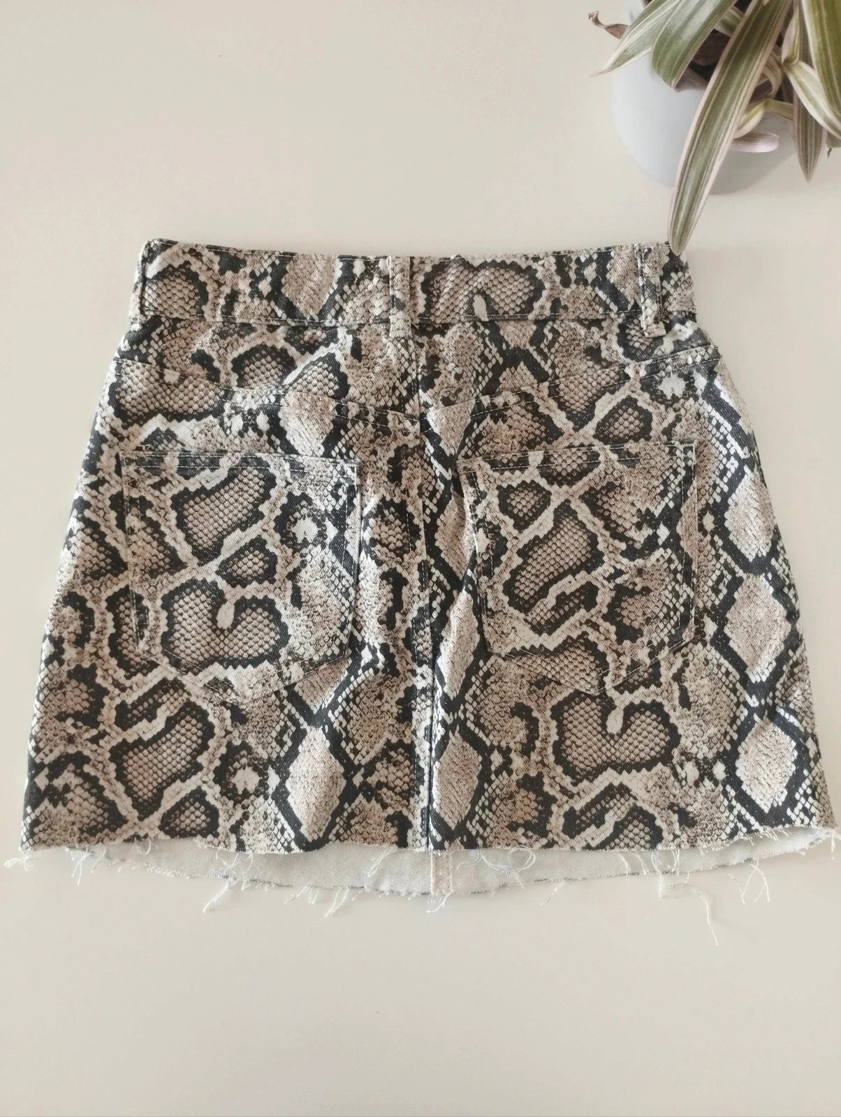 🐍 Falda Vaquera Zara Estampado Serpiente - Talla XS – Zara – taille XS / 34 / 6 3