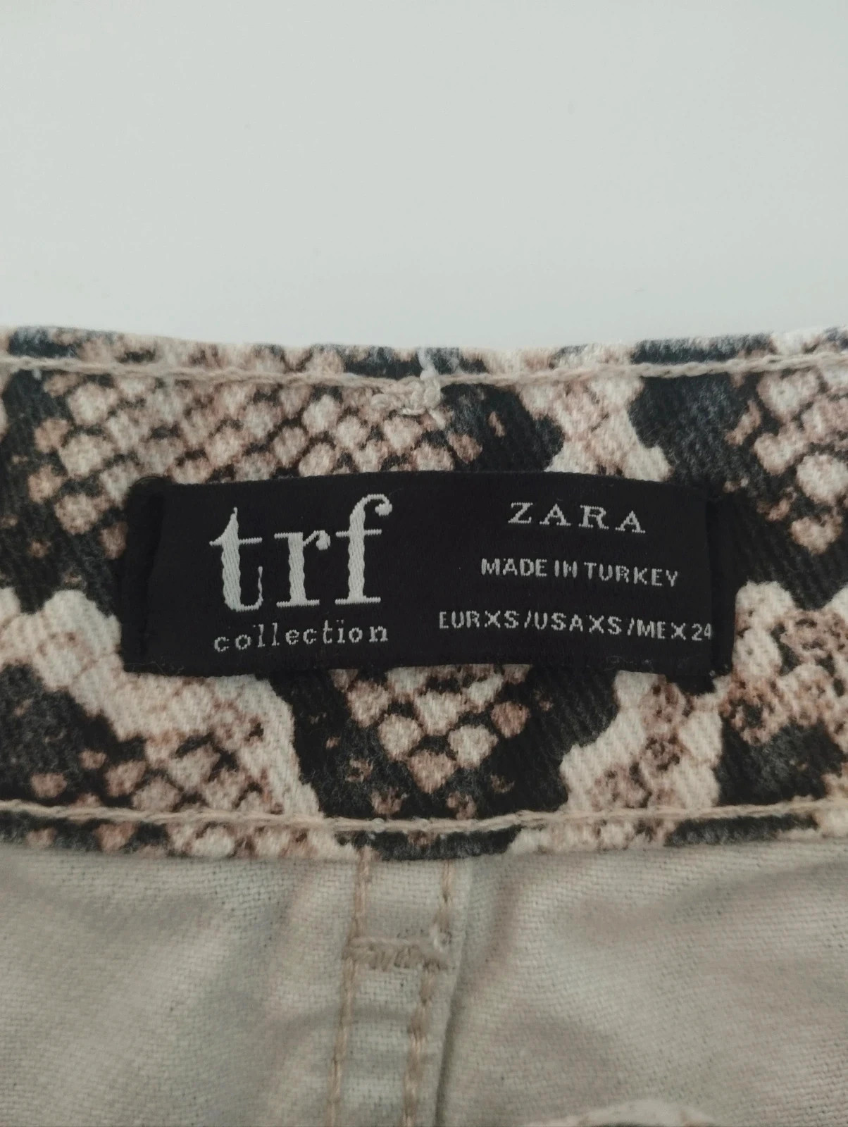 🐍 Falda Vaquera Zara Estampado Serpiente - Talla XS – Zara – taille XS / 34 / 6 5