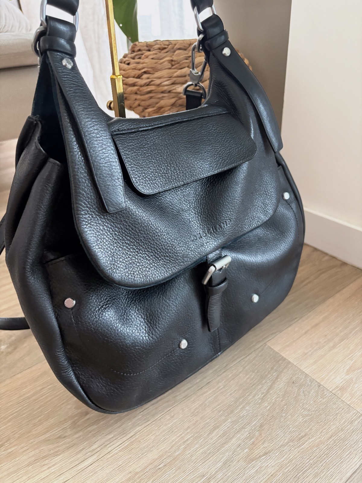 Sac porté épaule Longchamp en cuir noir – Longchamp – taille Taille unique 2