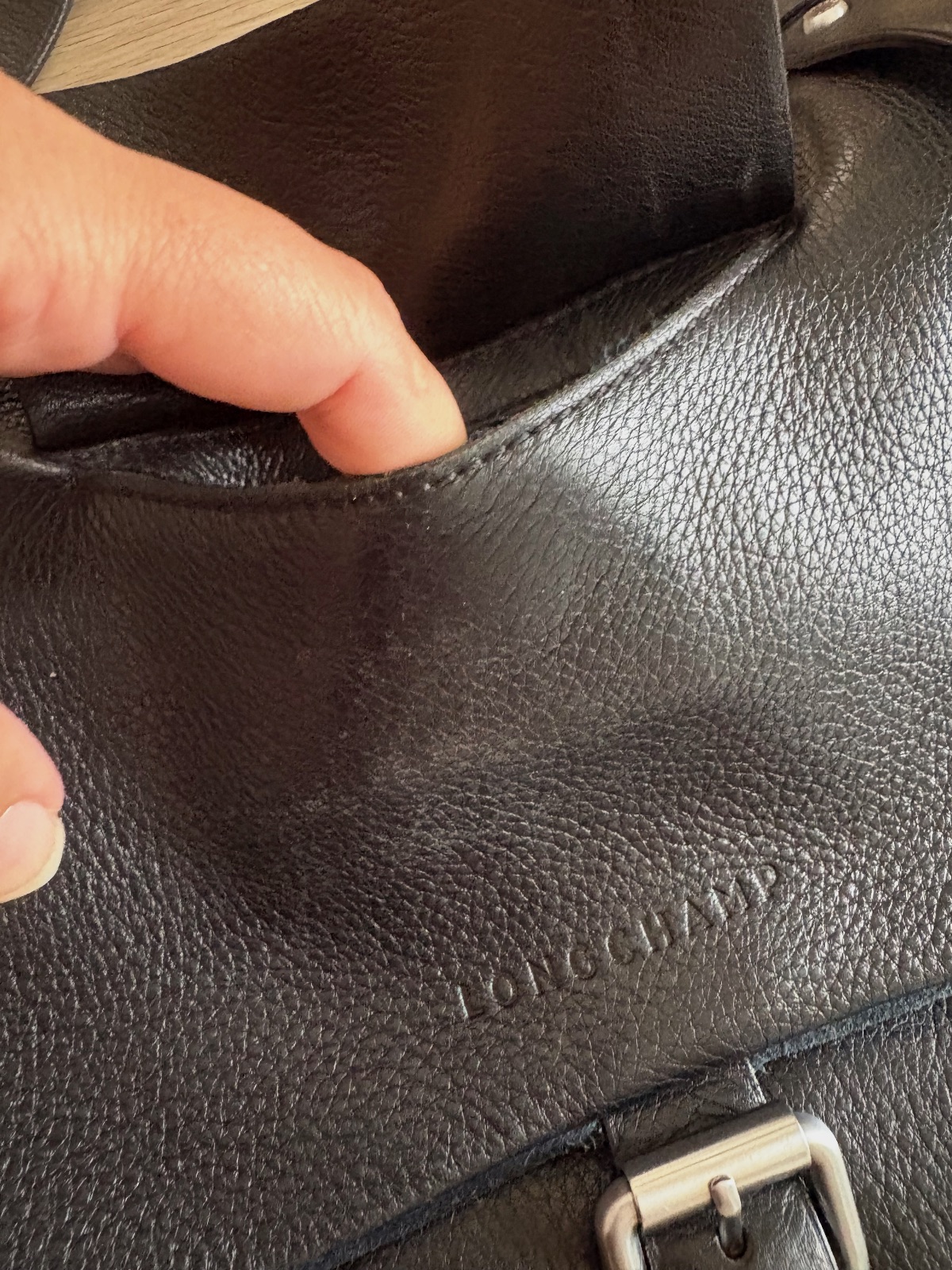 Sac porté épaule Longchamp en cuir noir – Longchamp – taille Taille unique 5
