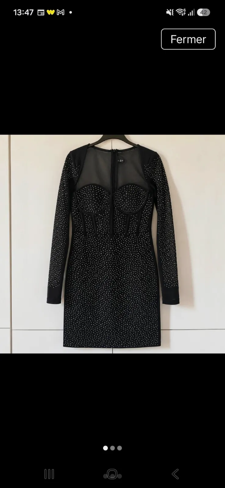 Robe noire et brillante – Bella barnet – taille S 2