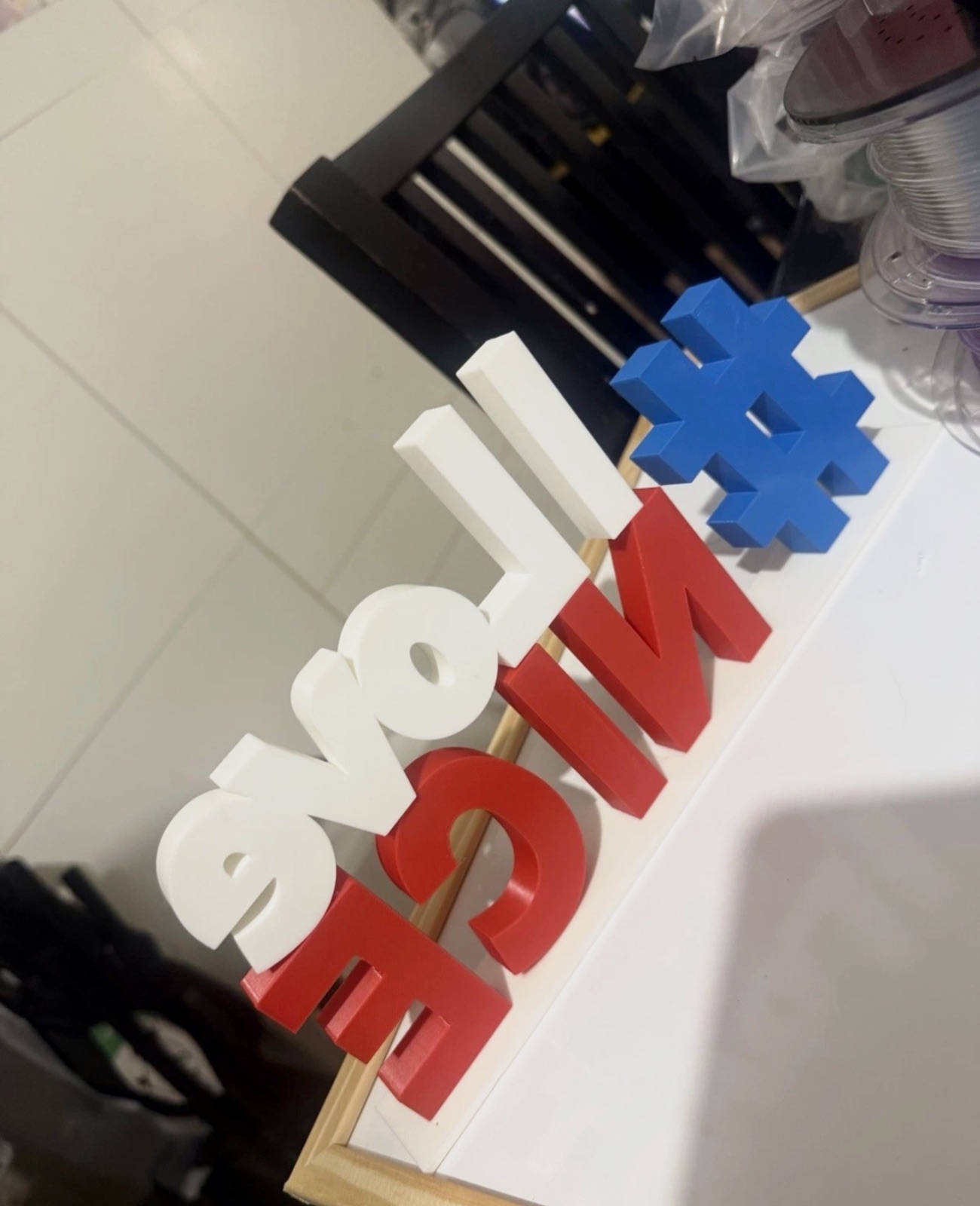 Décoration I Love Nice – 30 cm – Bleu Blanc Rouge – Souvenir Côte d’Azur – Fait main 2