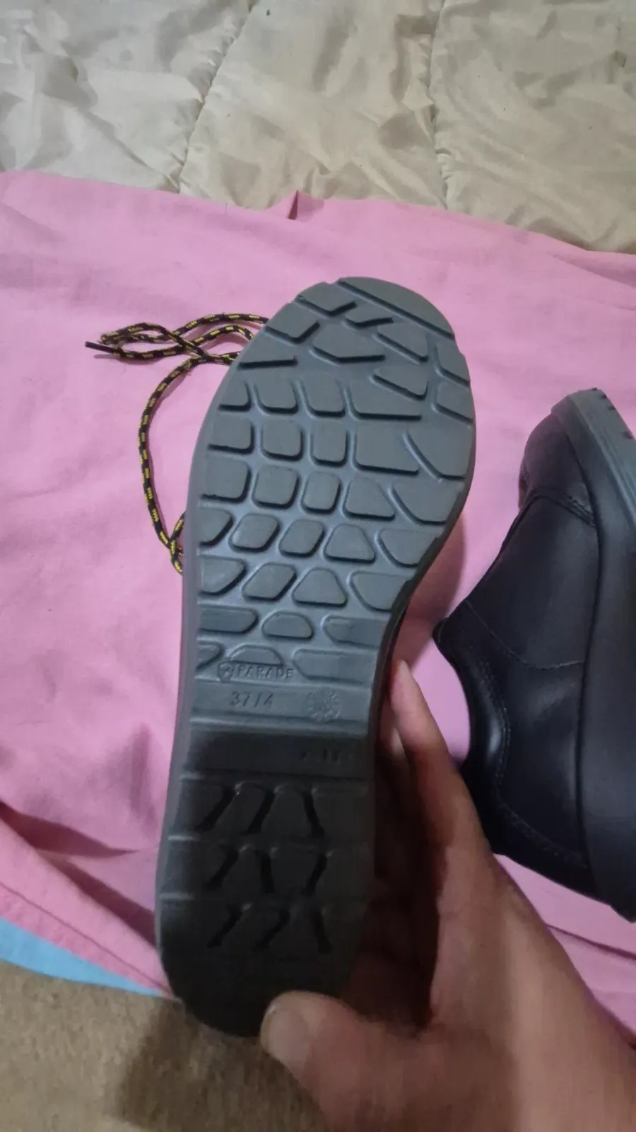 Chaussures basses de sécurité femme noires à lacets imprimés – Prada – taille EU 37 4
