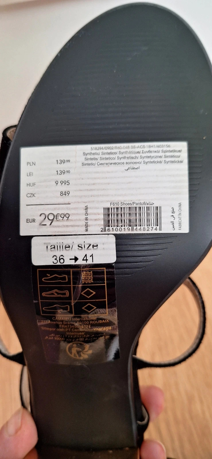 Sandales à talon – Camaïeu – taille 39 2