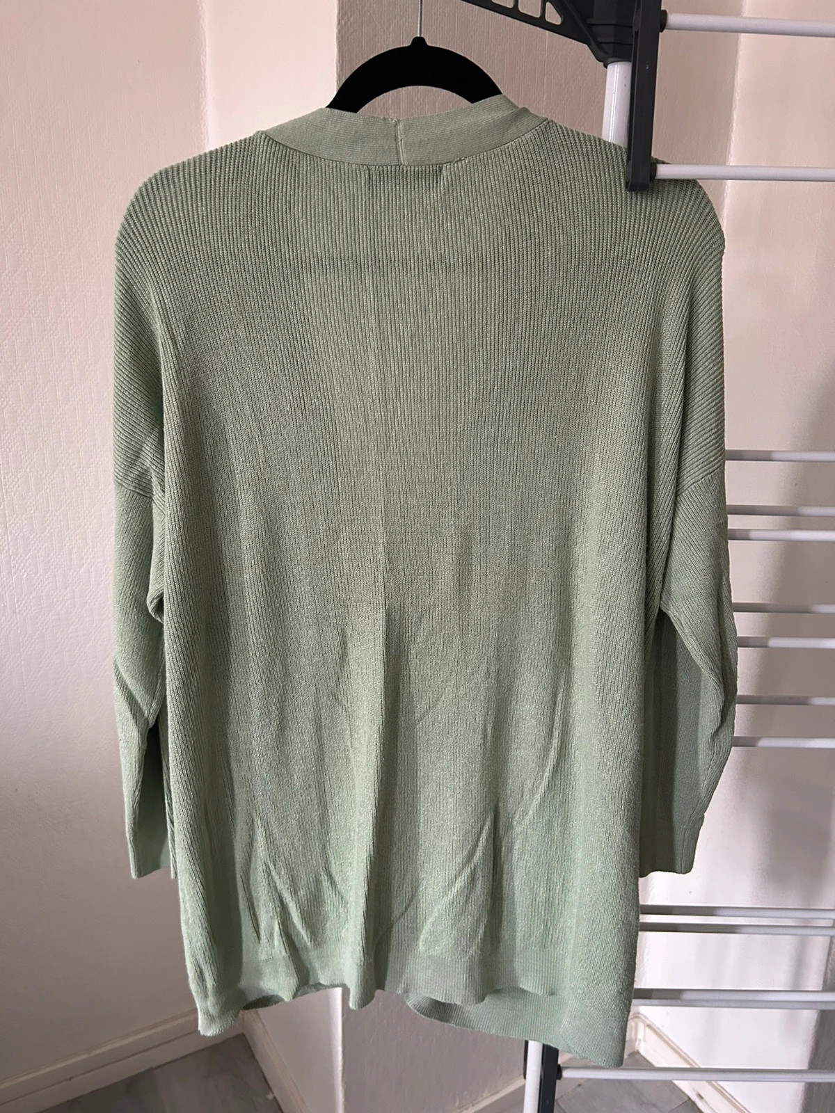 Gilet long vert amande – Stradivarius – taille S / 36 / 8 5