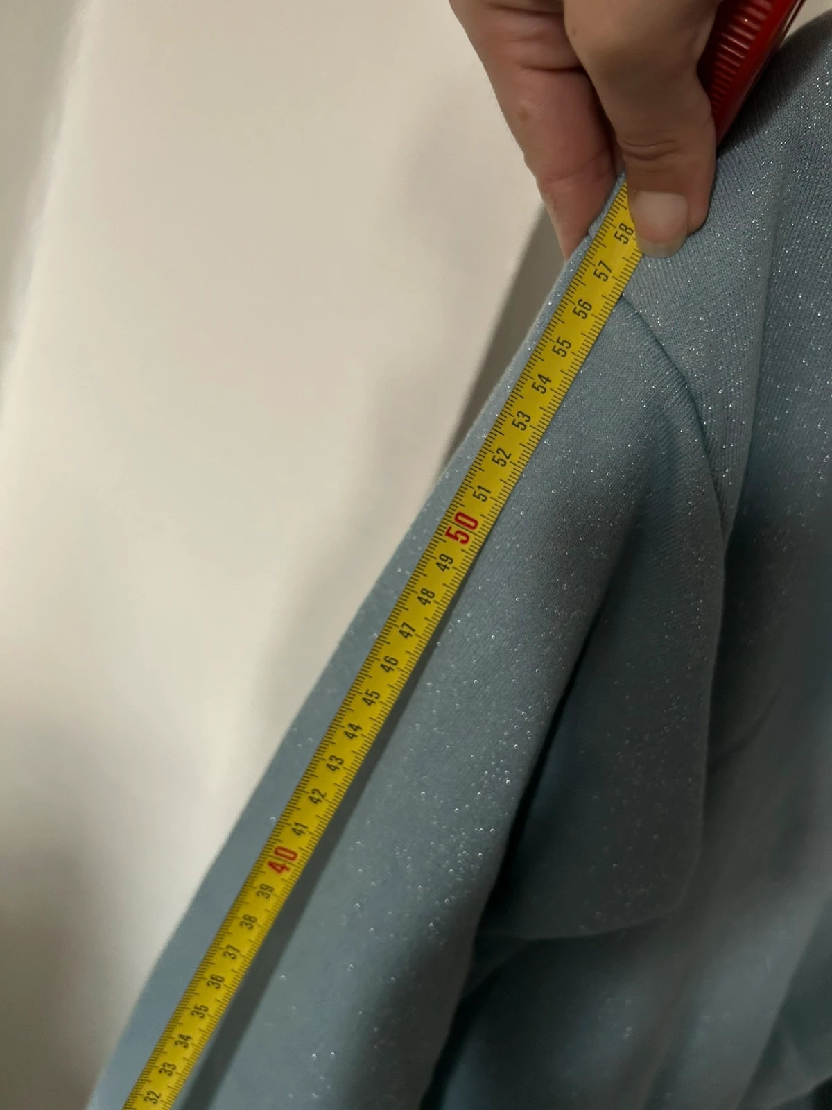 Sweat bleu clair et argenté – Fait Main – taille XS / 34 / 6 5