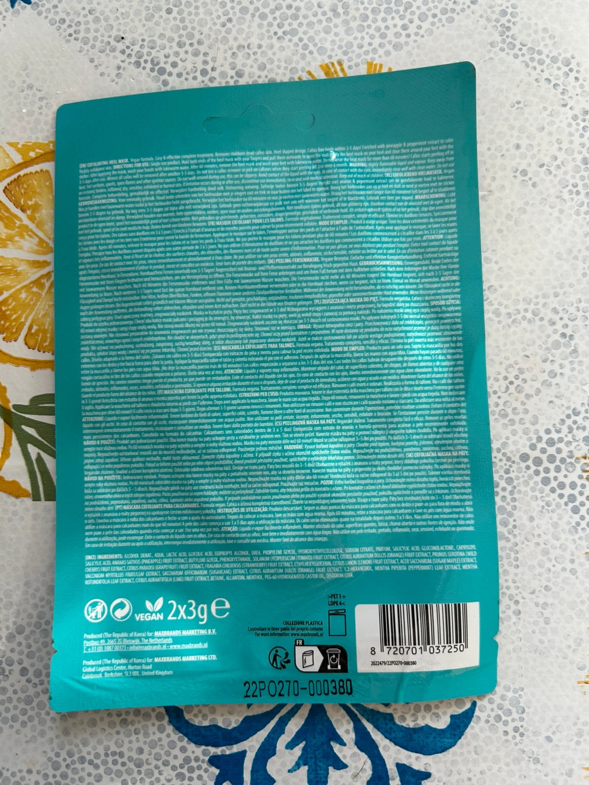 Masque peeling pieds – One step 3