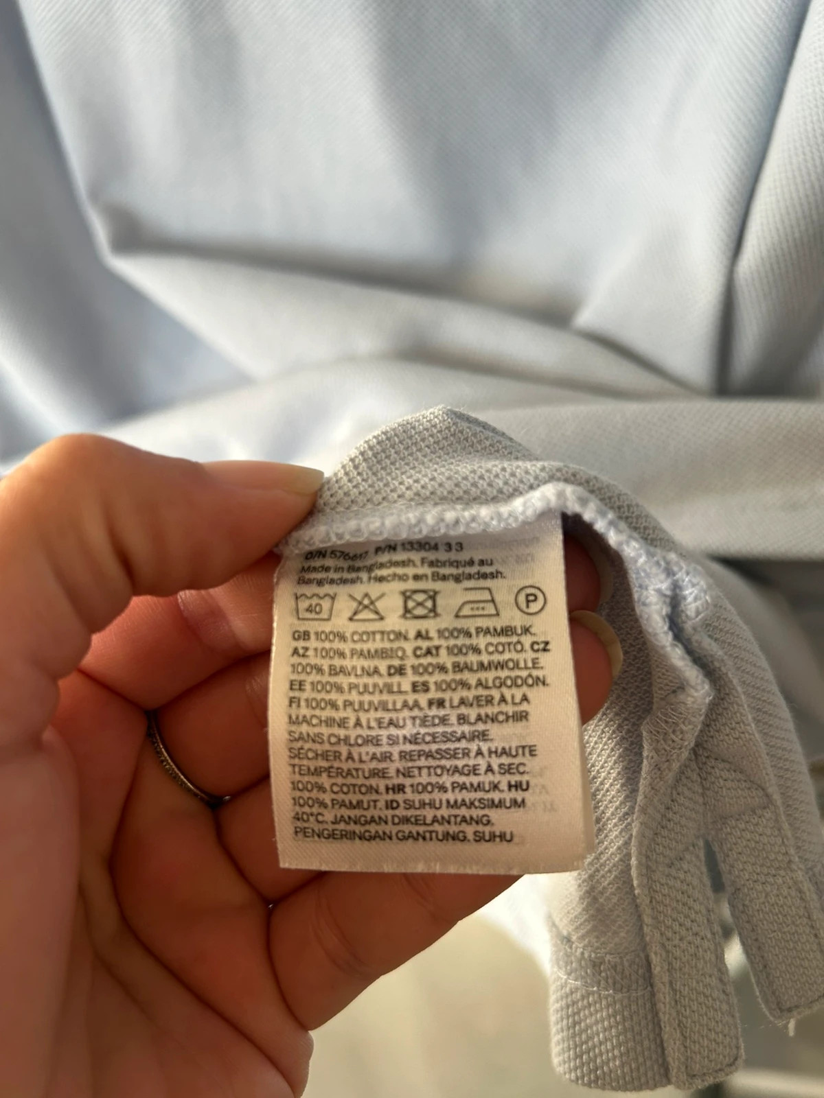 Polo bleu clair H&M – H&M – taille XL 3