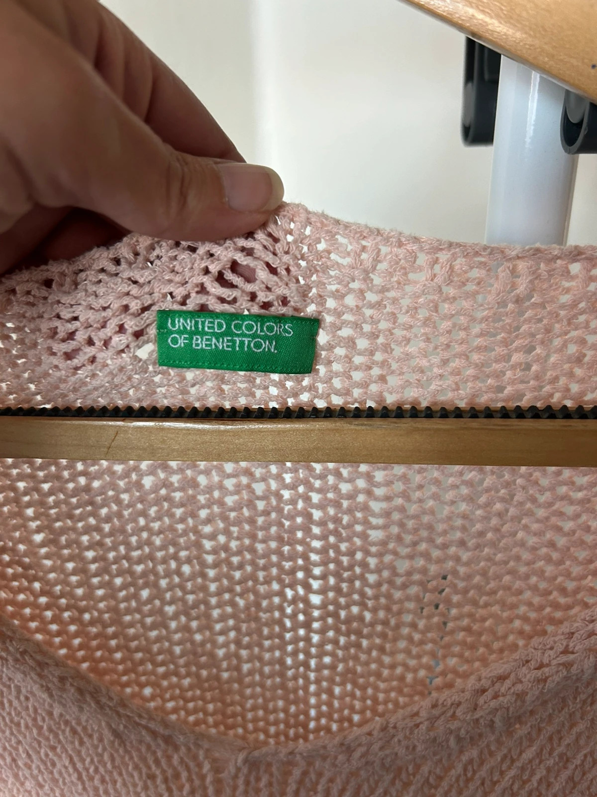 Pull été rose clair – United Colors of Benetton – taille S / 36 / 8 2