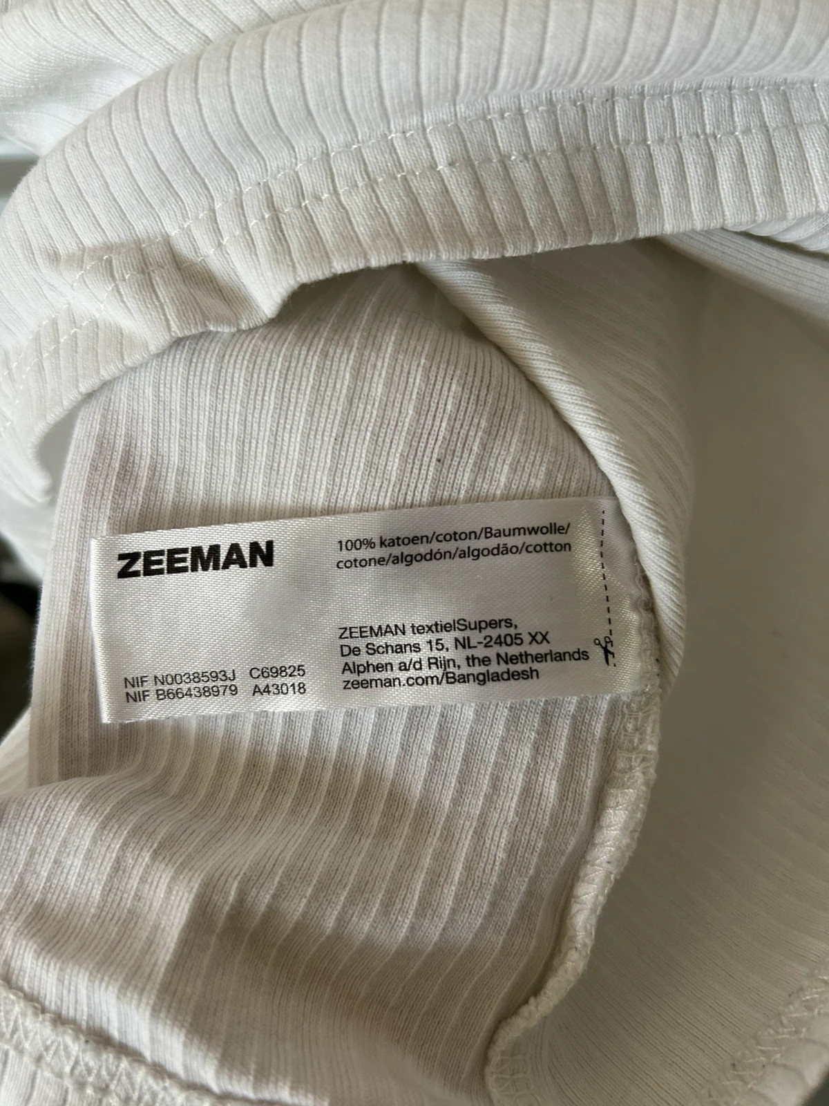 Haut blanc – Zeeman – taille S / 36 / 8 3