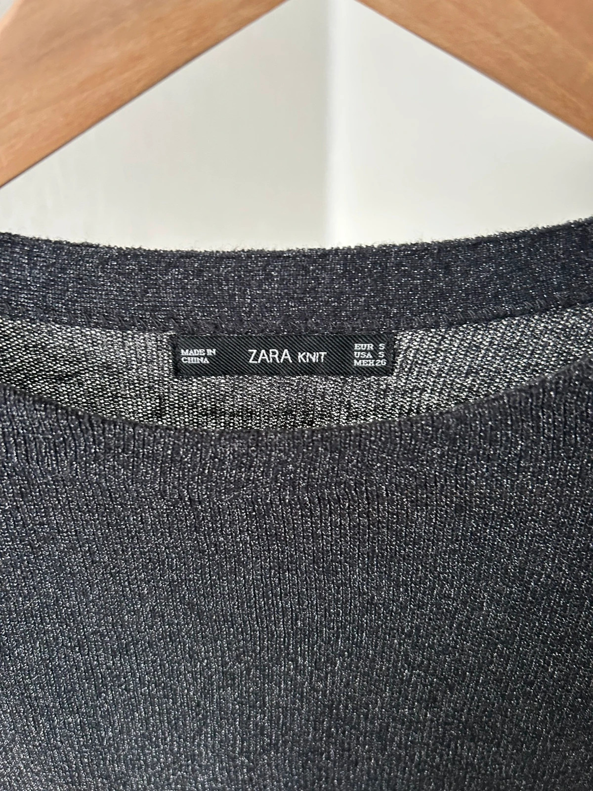 Pull léger noir et argenté Zara – Zara – taille S / 36 / 8 3