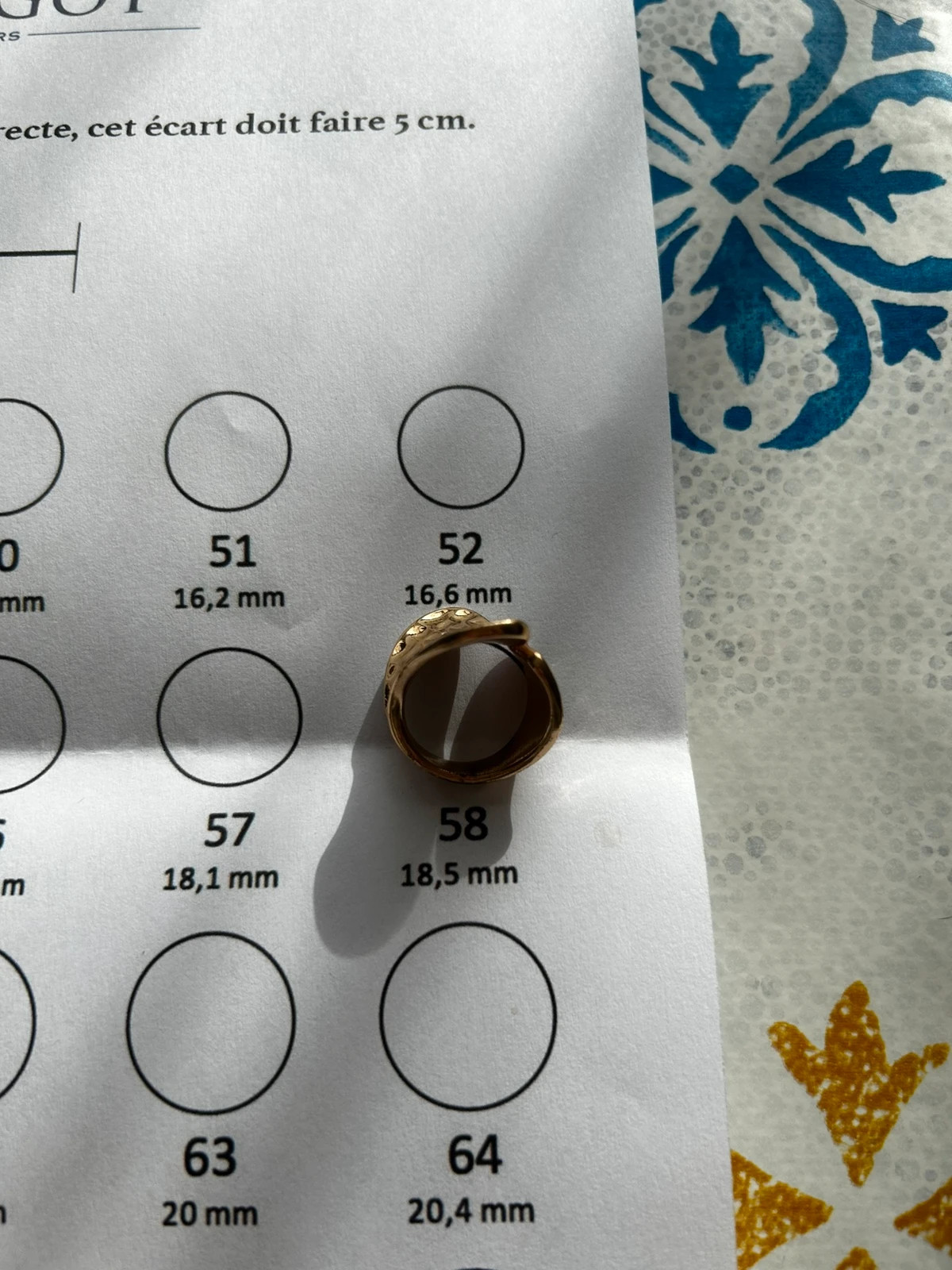 Bague fantaisie – Fantaisie – taille 18,5 mm 2