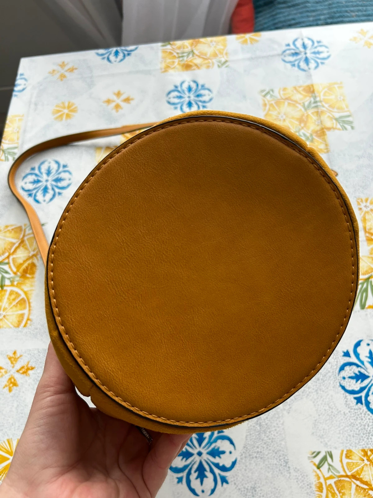 Sac bi matière couleur moutarde – Moa 3