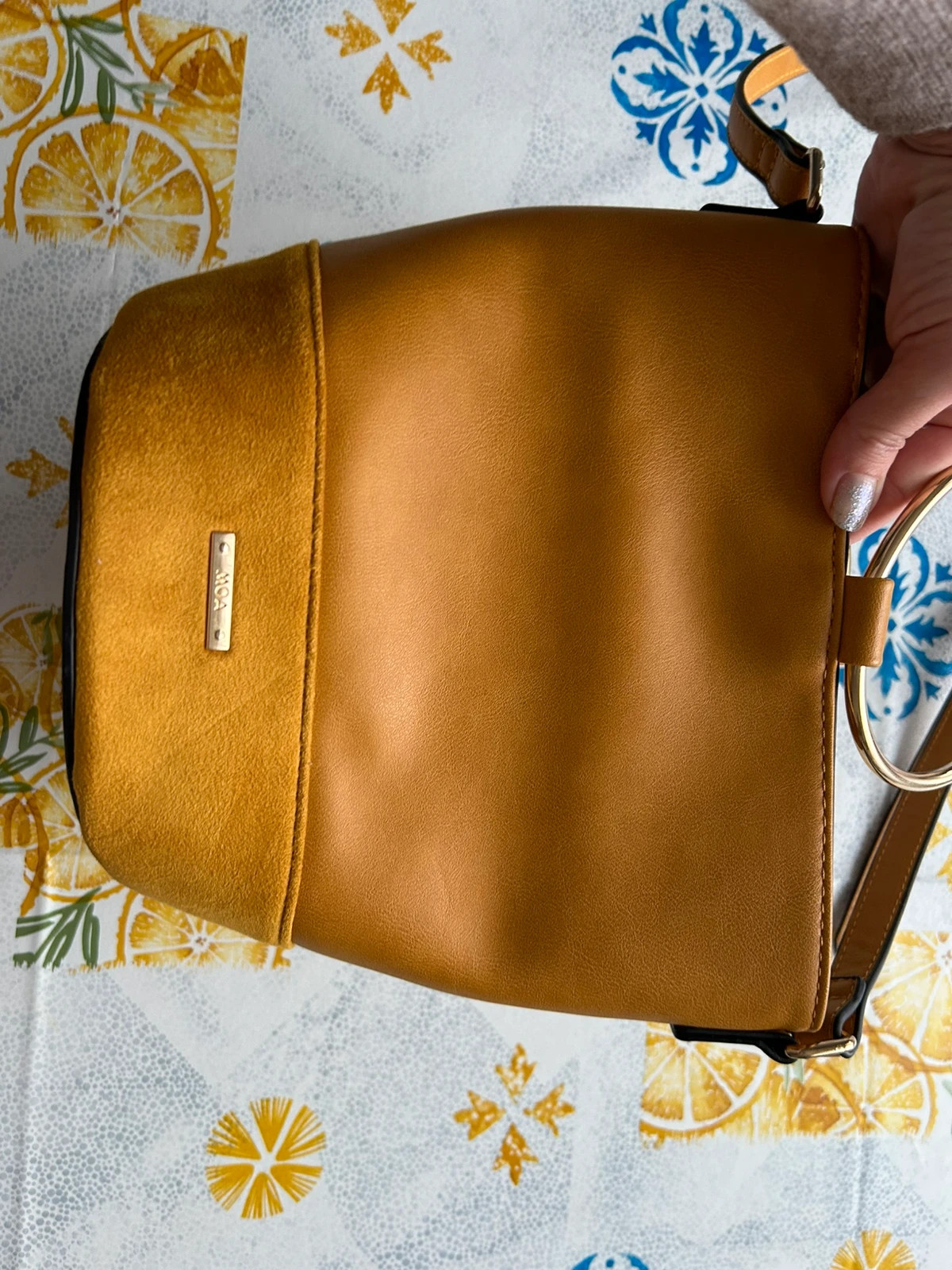 Sac bi matière couleur moutarde – Moa 4