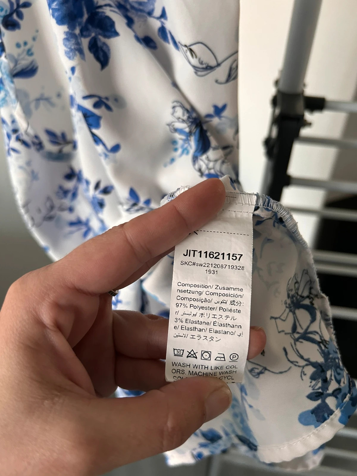 Top blanc et bleu – Shein – taille XS / 34 / 6 3