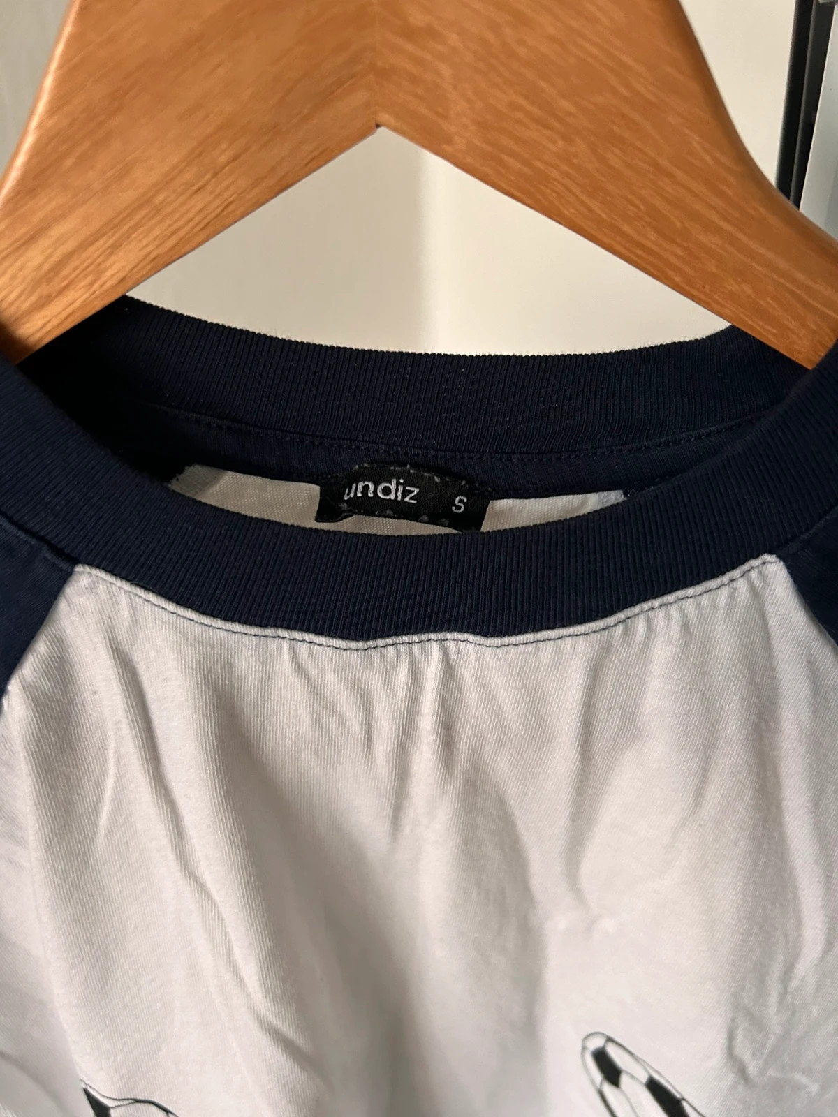 T-shirt blanc et bleu marine Undiz – Undiz – taille S / 36 / 8 2
