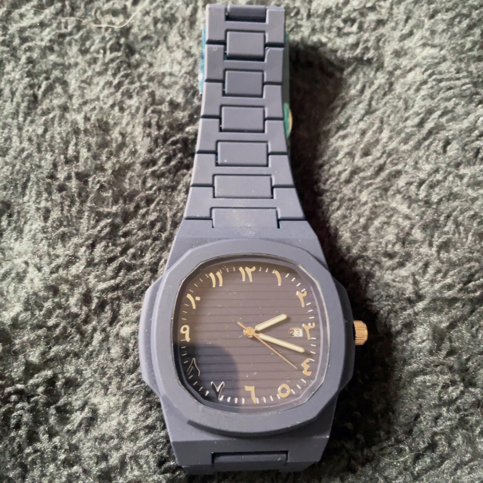 Montre bleue avec chiffres arabes orientaux – Autre – taille Taille unique 2