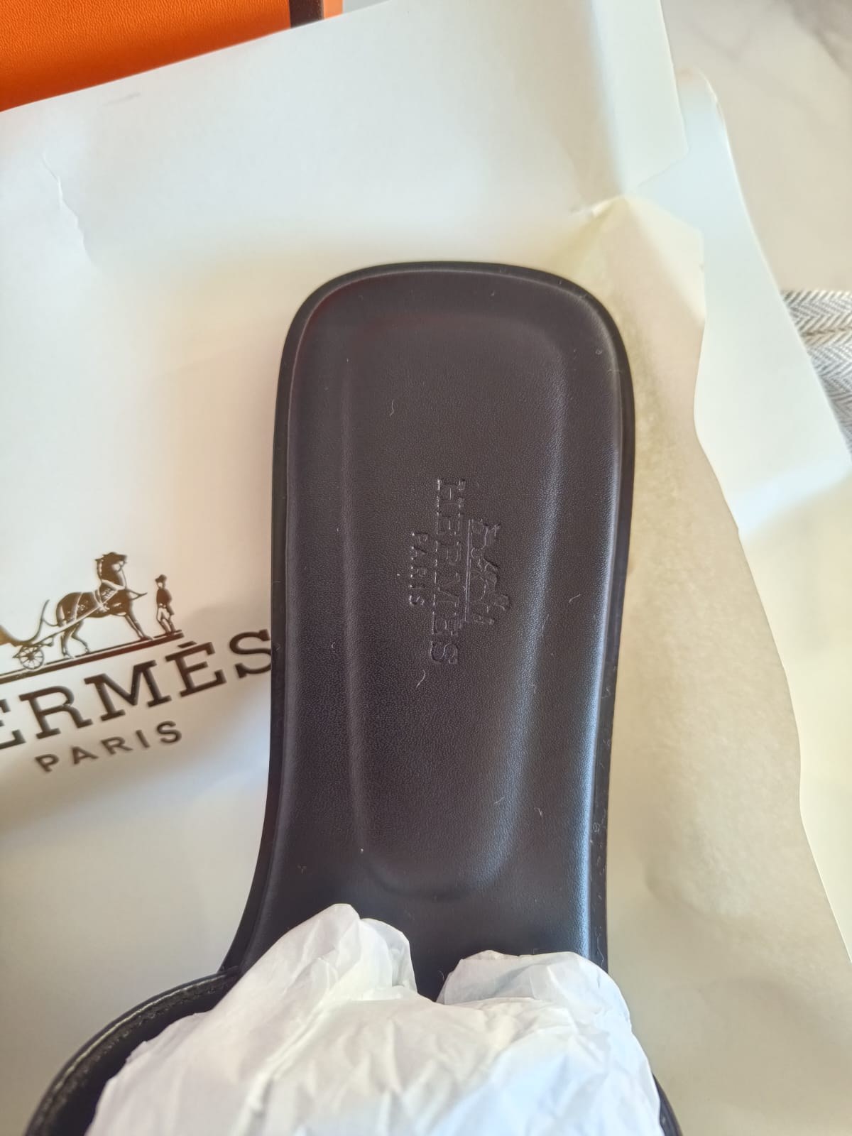 Sandales Oran Hermes noires  2