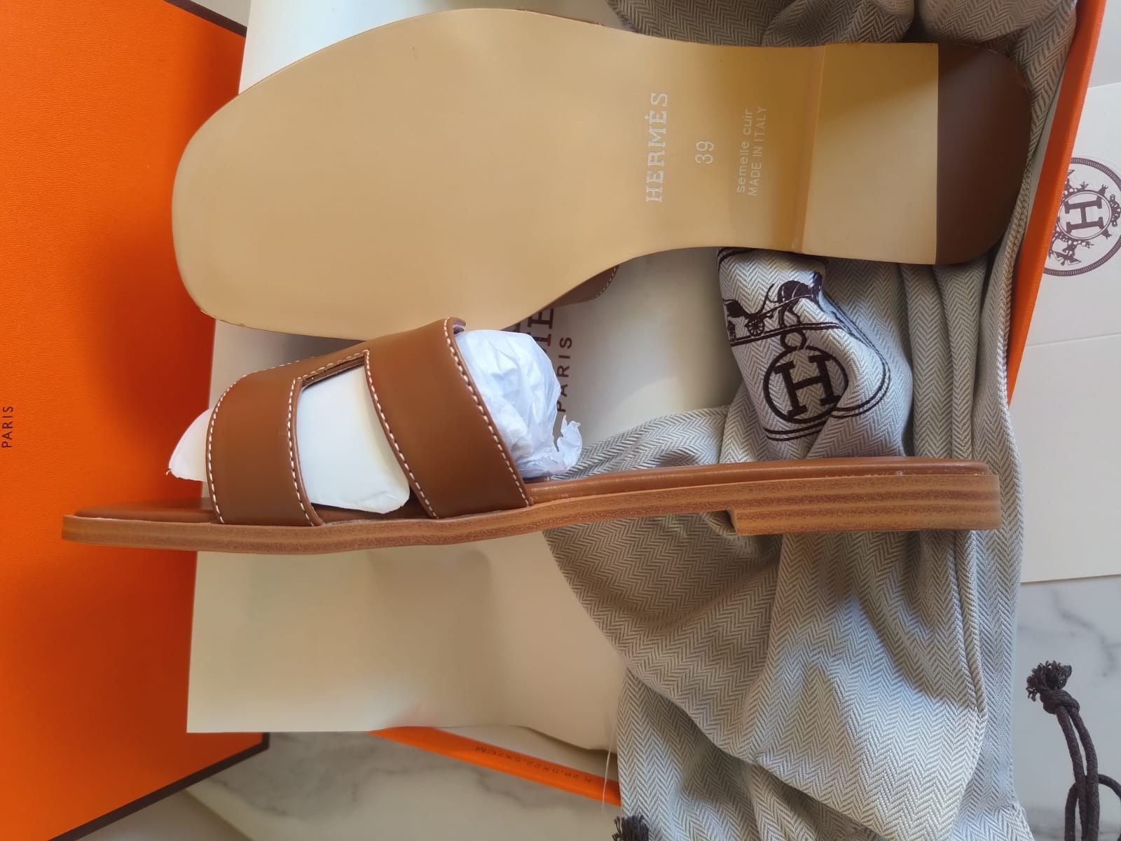 Chaussures Hermès cuir blanc 3