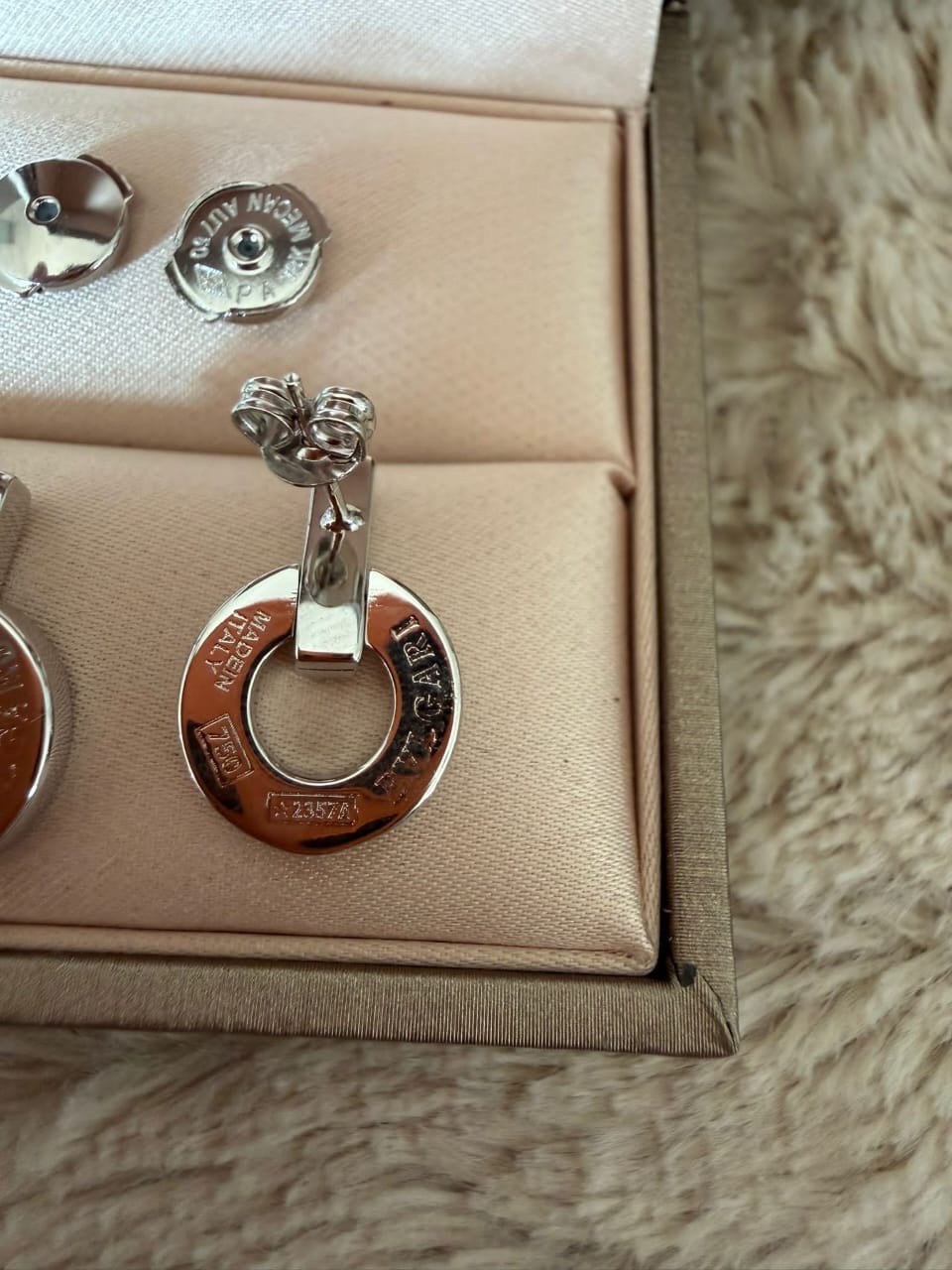 Boucles d'oreilles Bulgari argentées 2
