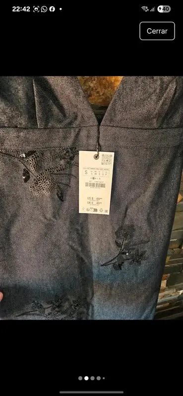 Vestito denim blu scuro con strappi 2