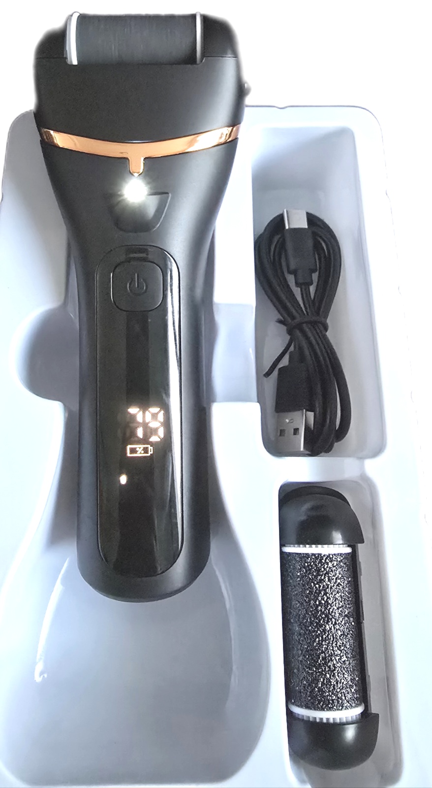 Rasoir électrique noir rechargeable