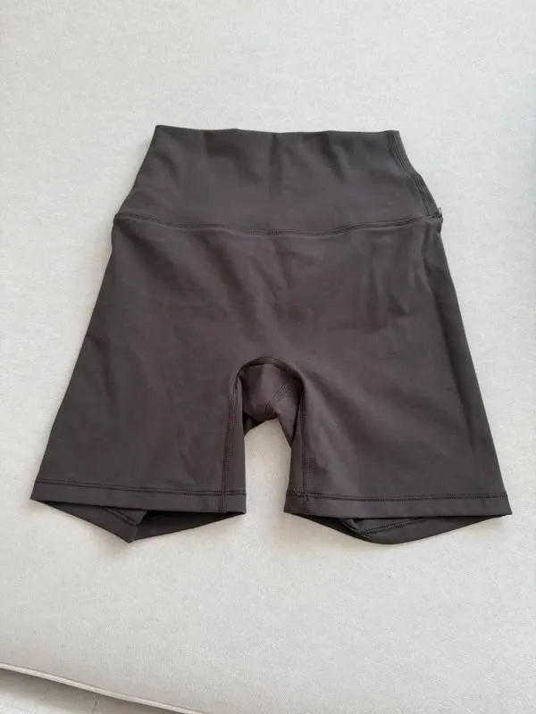 Shorts sportivi grigio scuro vita alta