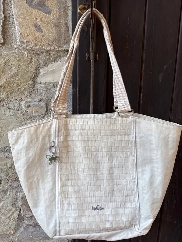 Borsa a spalla Kipling color crema