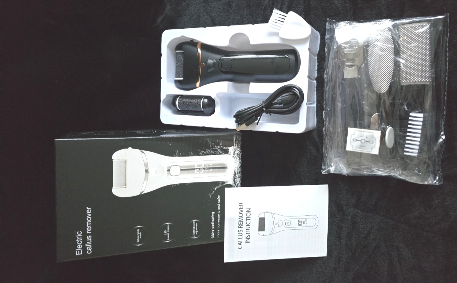 Rasoir électrique noir rechargeable 3