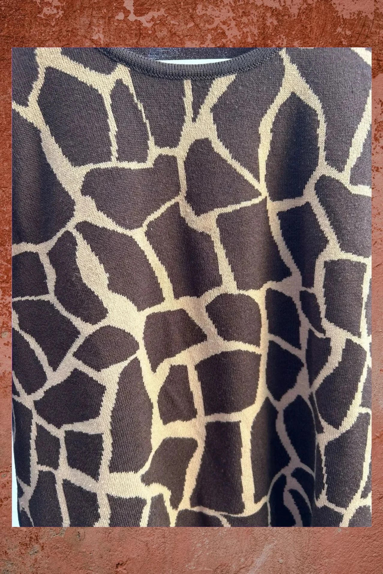 Jersey de lana animal print dos tonos de marrón talla 56 – taille Autre 5