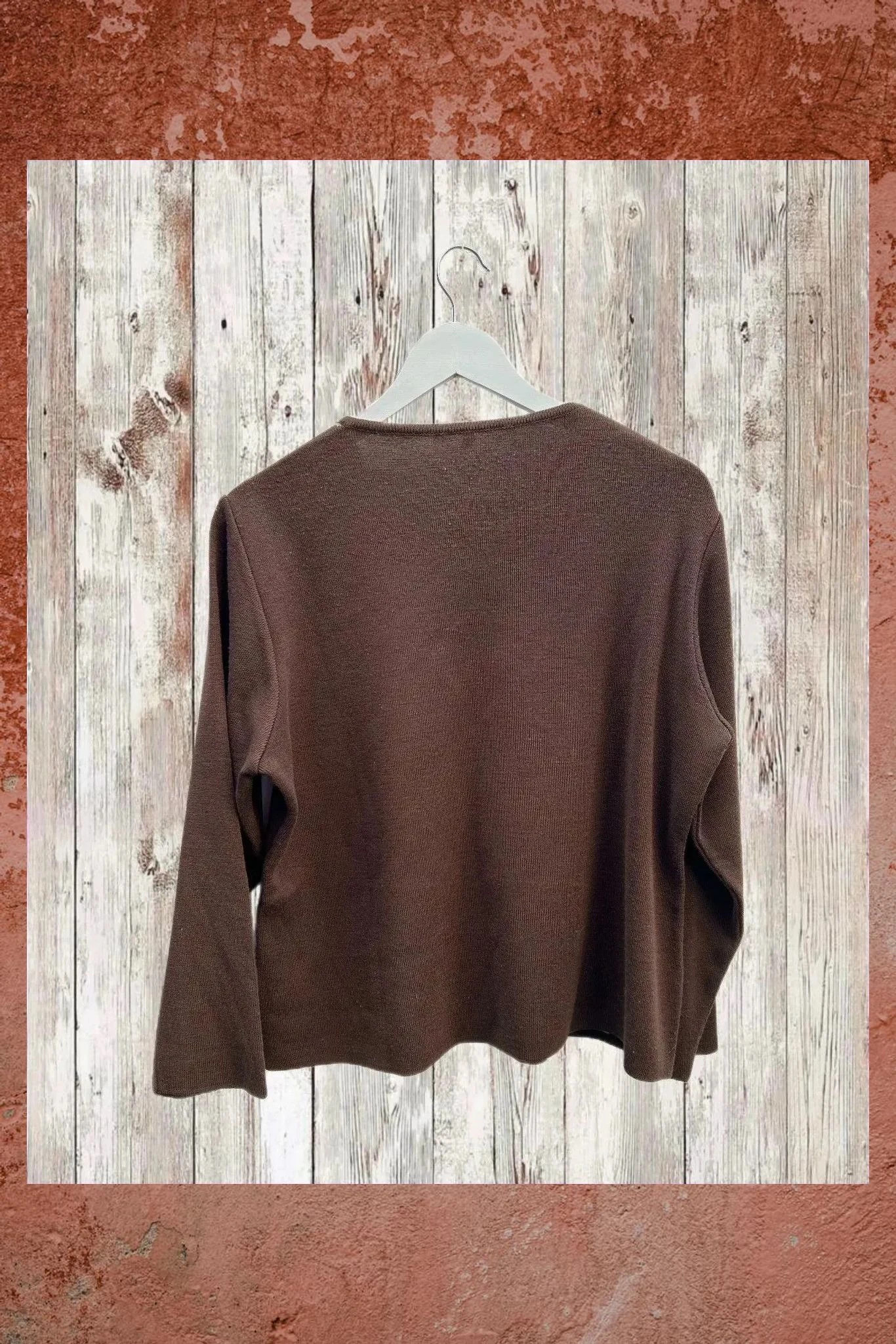 Jersey de lana animal print dos tonos de marrón talla 56 – taille Autre 4