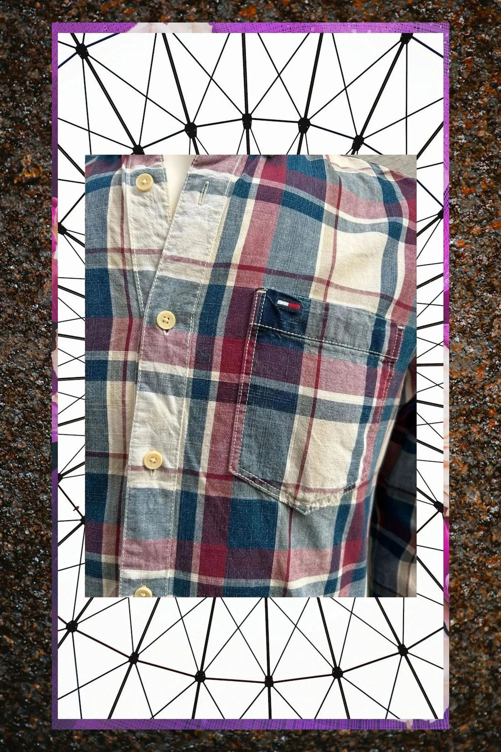 Camisa Tommy Hilfiger Talla S Cuadros Estilo Casual Vintage – Tommy Hilfiger – taille S 3
