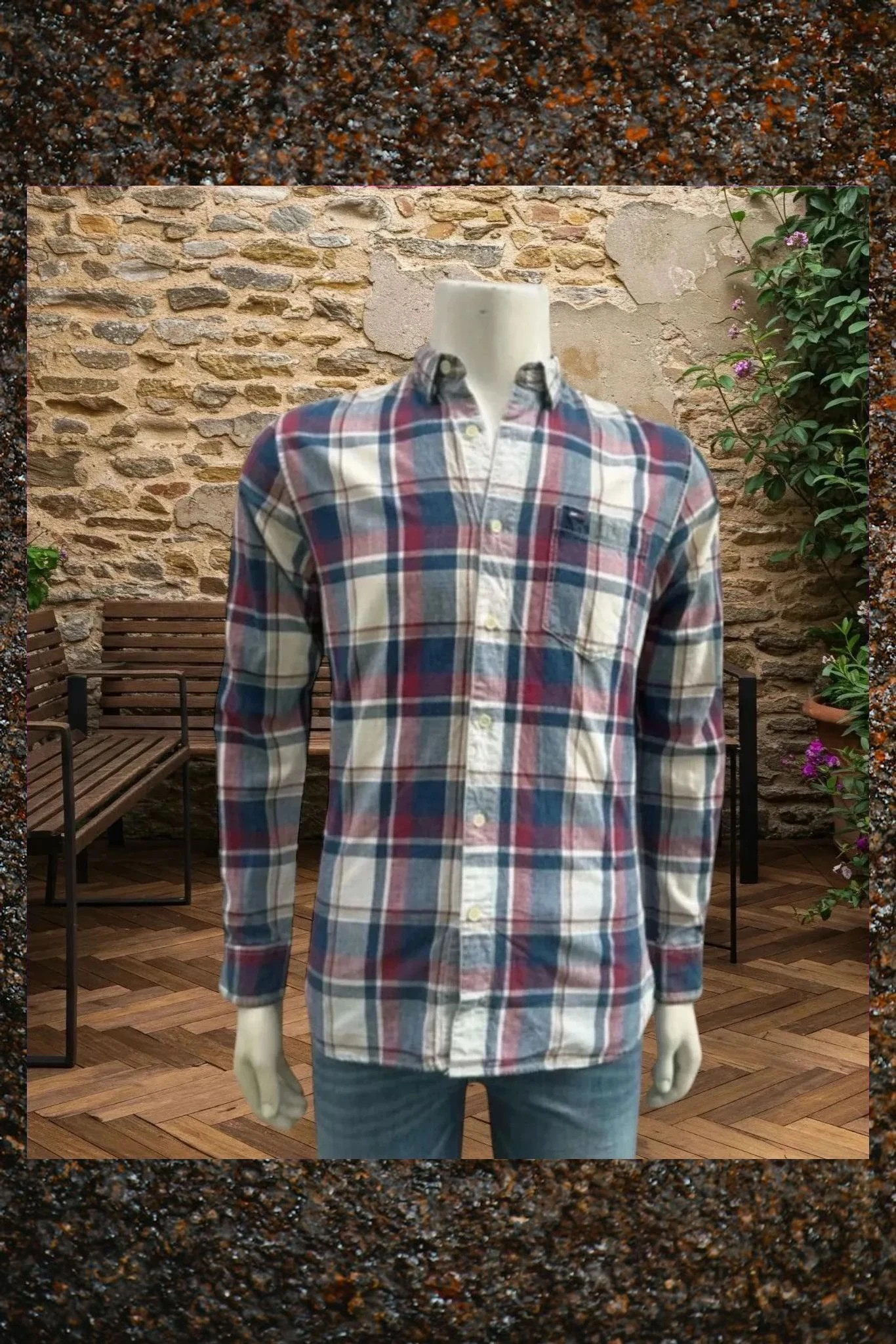 Camisa Tommy Hilfiger Talla S Cuadros Estilo Casual Vintage – Tommy Hilfiger – taille S
