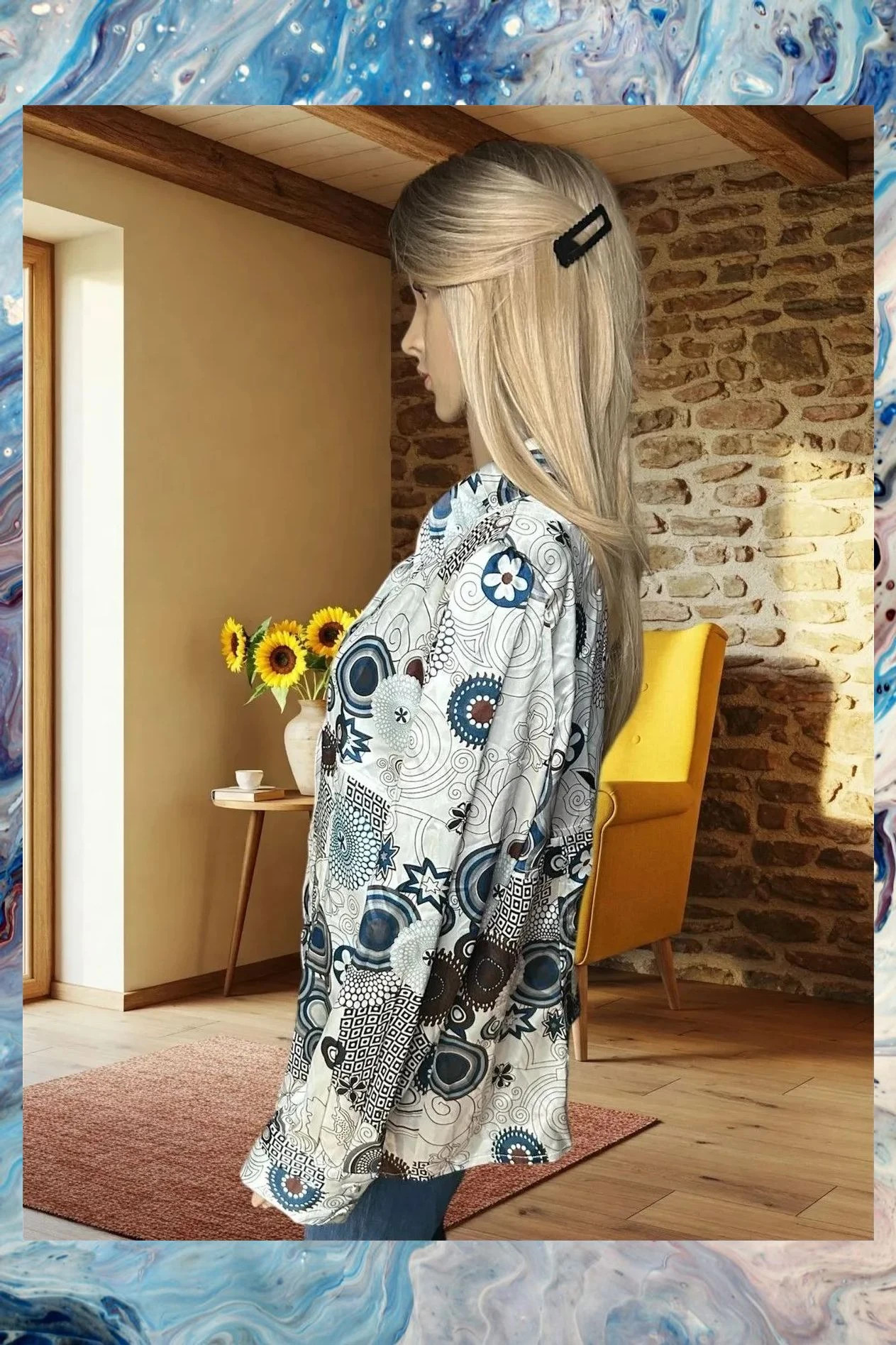 Blusa Estampada de floresTalla 52 – taille 6XL / 52 / 24 2