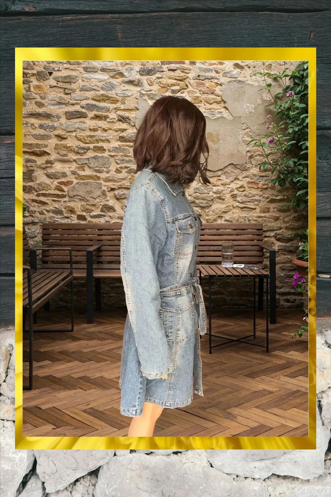 Abrigo/chaqueta vaquero con borreguito XL – taille XL / 42 / 14 4