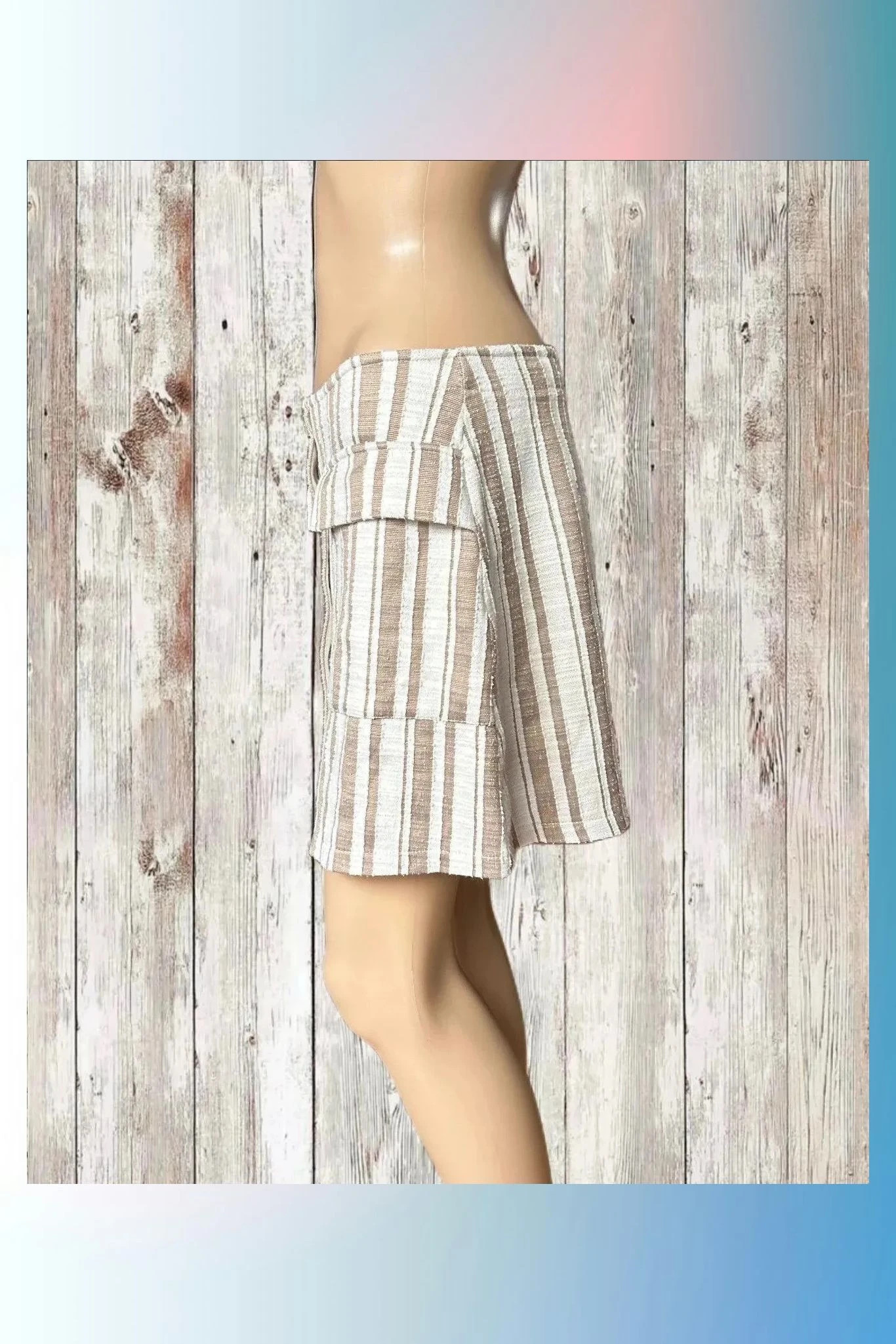 Falda vintage de rayas con botones - Mango, Talla L – Mango – taille L / 40 / 12 3