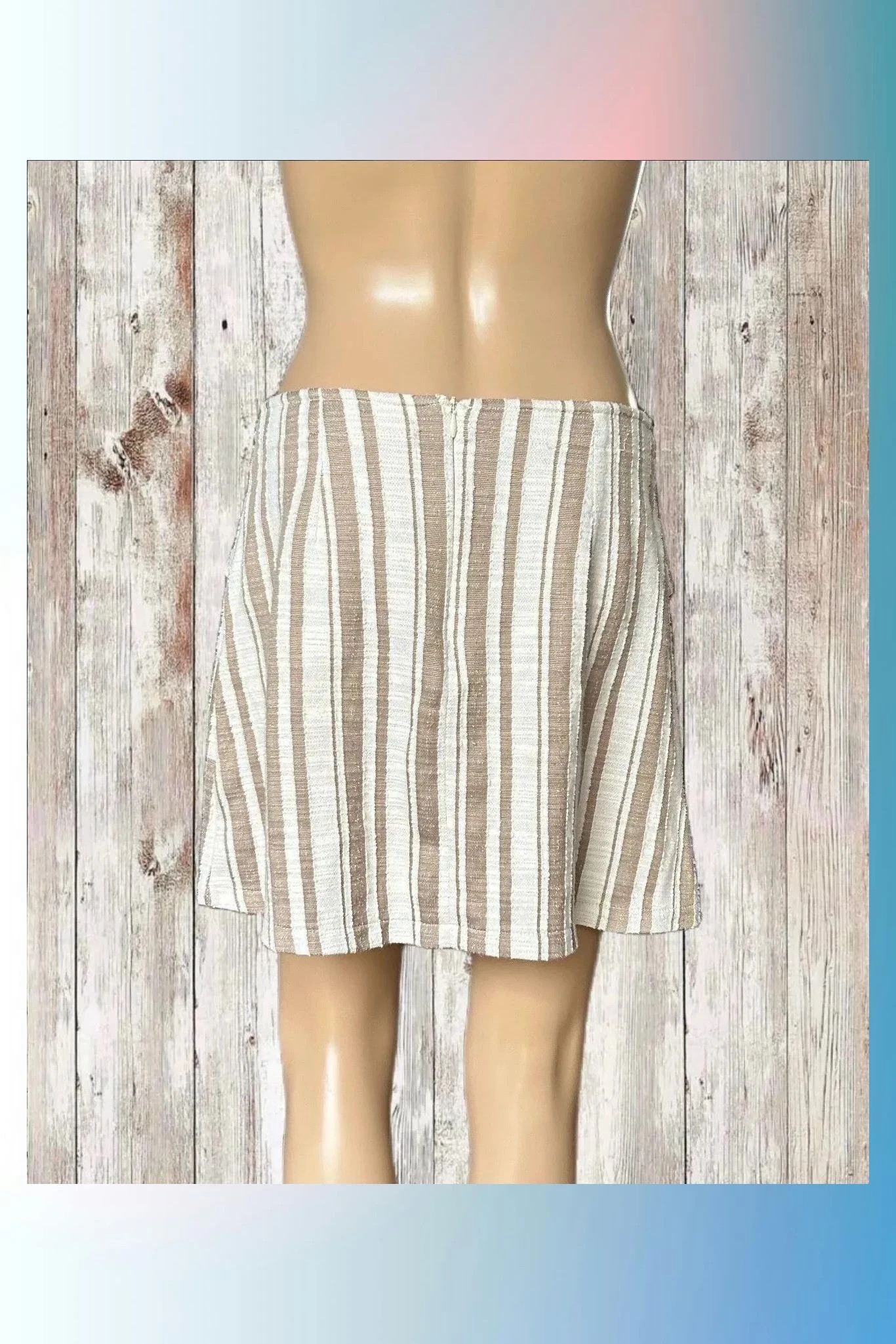Falda vintage de rayas con botones - Mango, Talla L – Mango – taille L / 40 / 12 4
