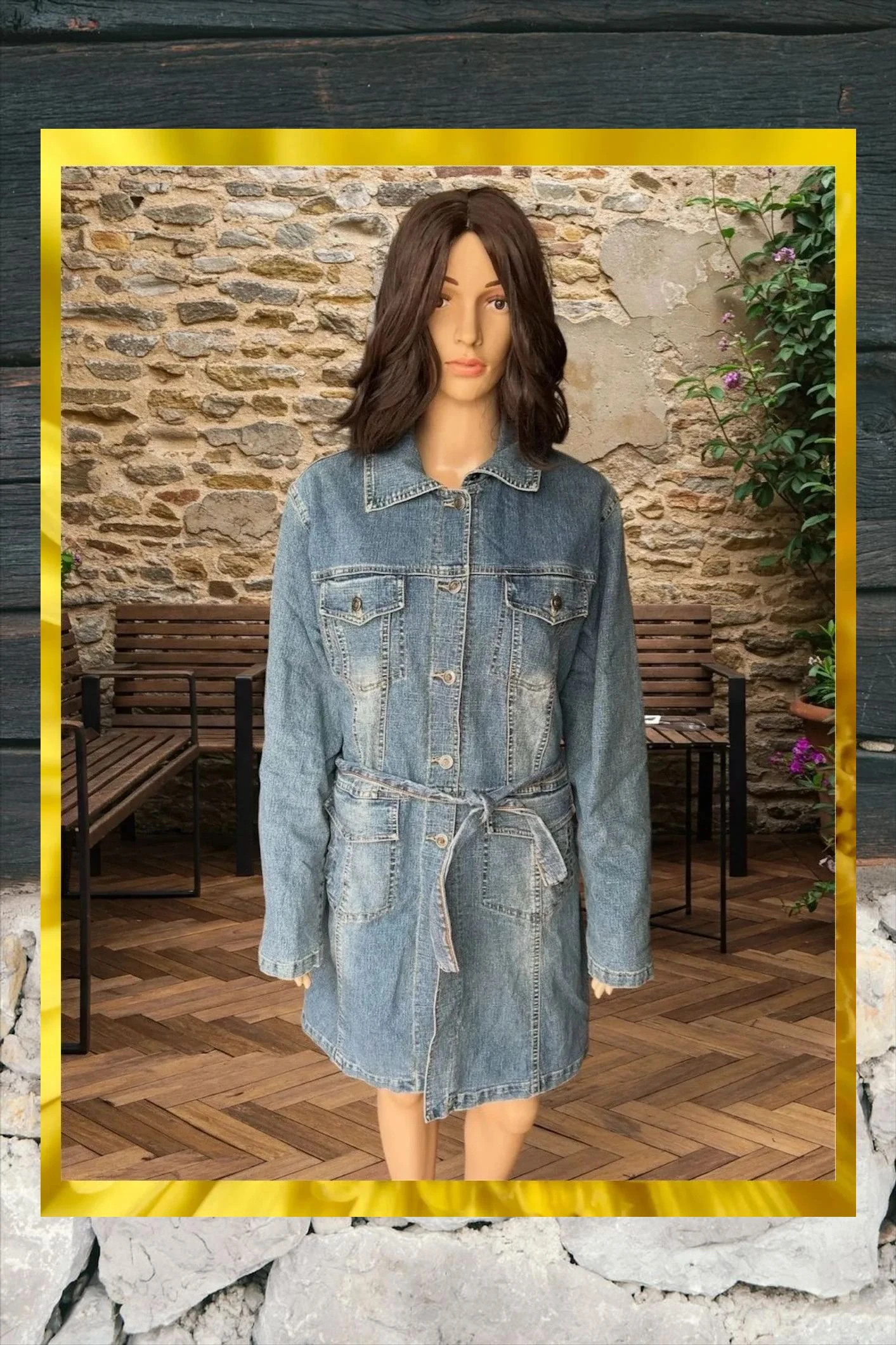 Abrigo/chaqueta vaquero con borreguito XL – taille XL / 42 / 14