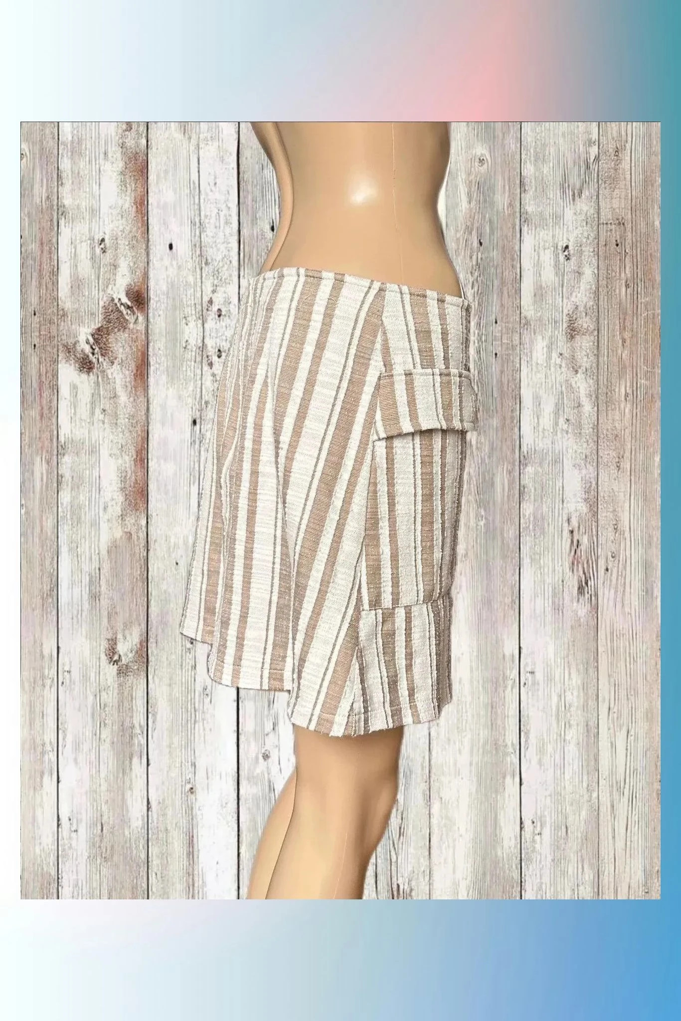 Falda vintage de rayas con botones - Mango, Talla L – Mango – taille L / 40 / 12 5