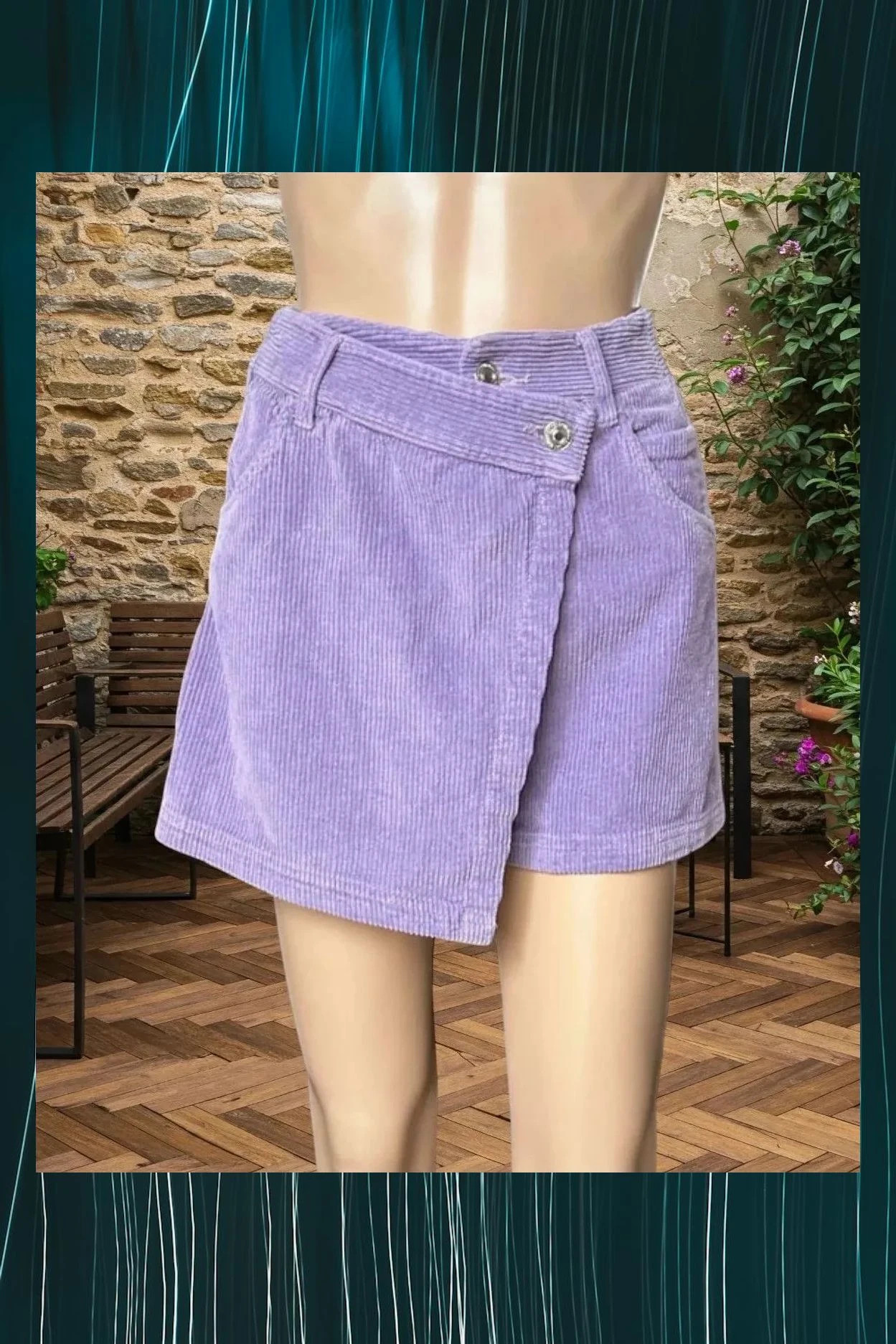 Falda pantalón Bershka lila, talla S – Bershka – taille S / 36 / 8