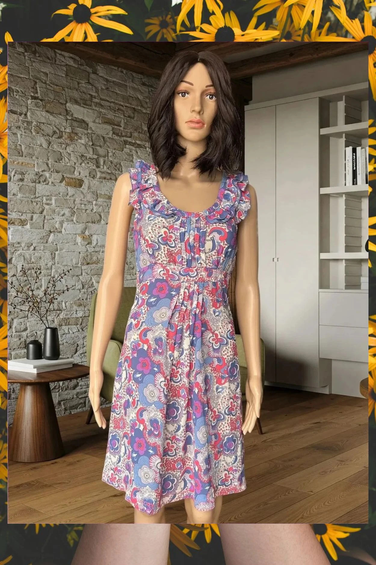 Vestido Flores Espalda Lazo - Pepe Jeans Talla XS