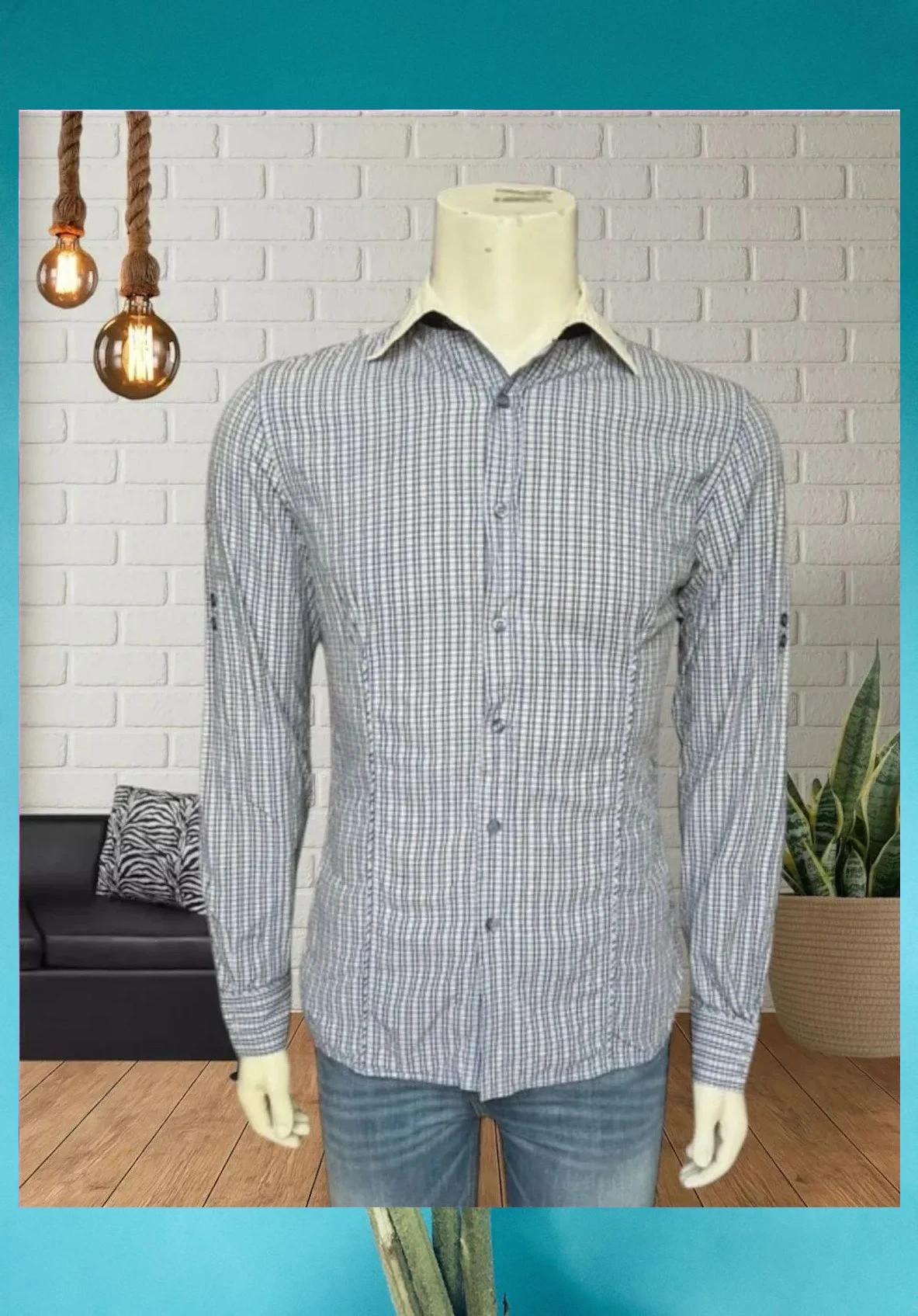 Camisa Mango a cuadros, talla M – Mango – taille M