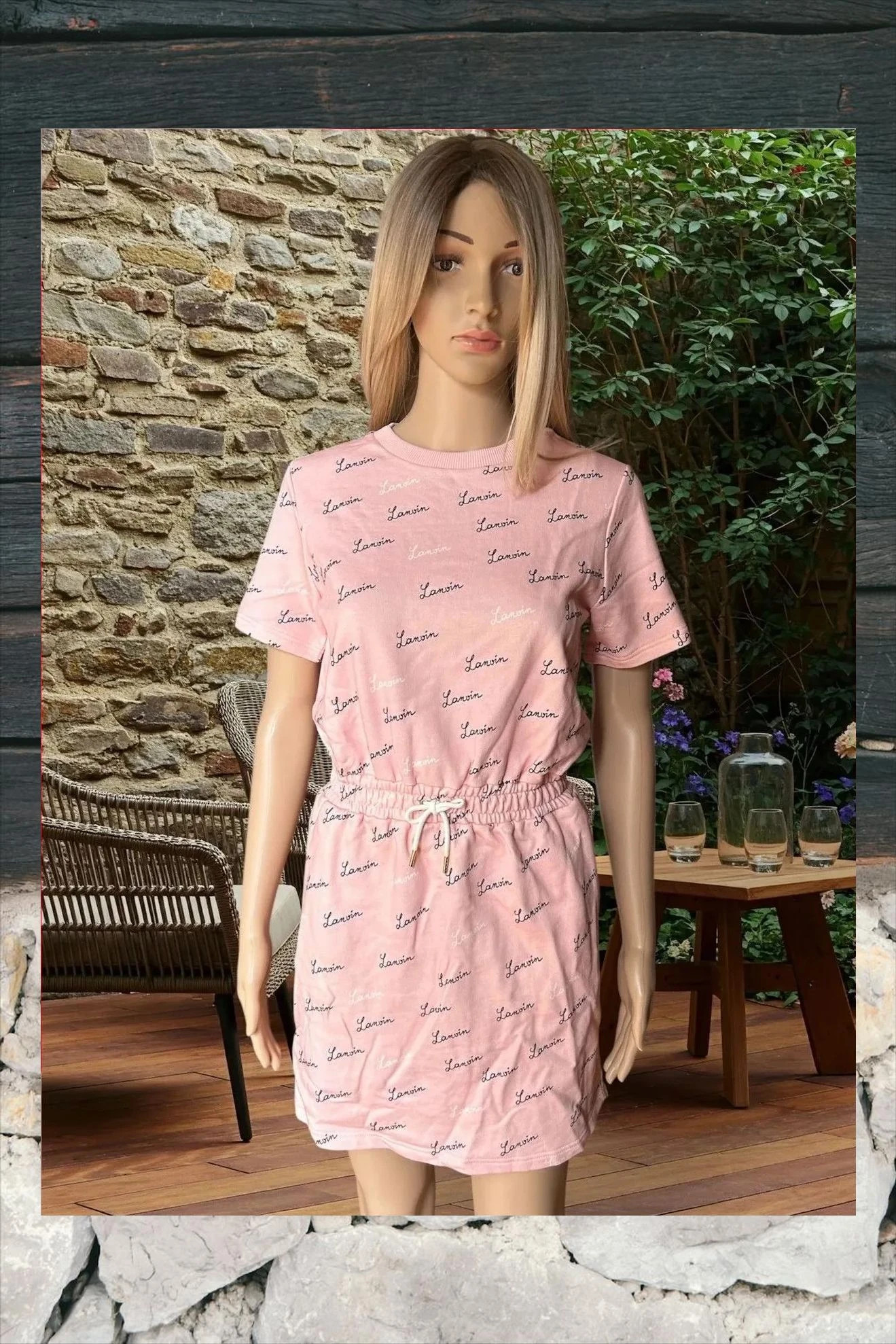 Vestido de niña Lanvin Paris rosa pálido talla 14