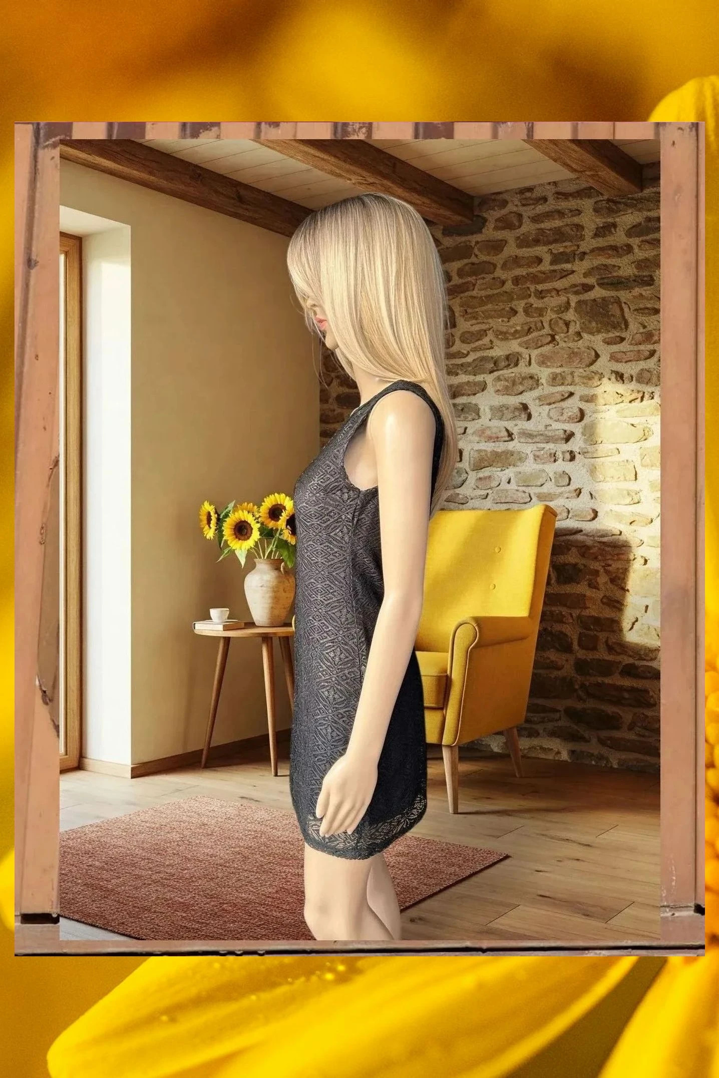 Vestido de encaje negro Lefties Talla S – Lefties – taille S / 36 / 8 2