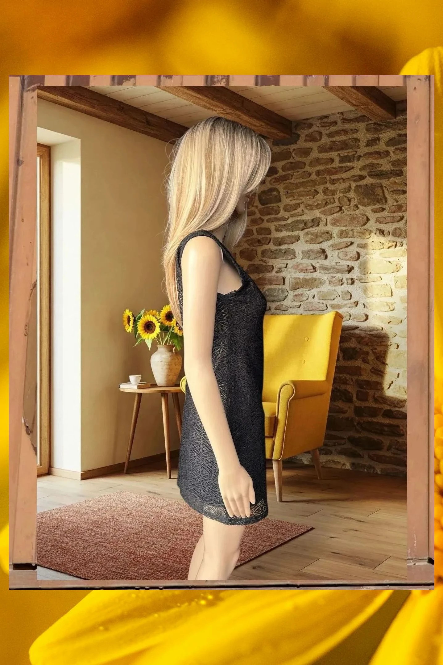 Vestido de encaje negro Lefties Talla S – Lefties – taille S / 36 / 8 4