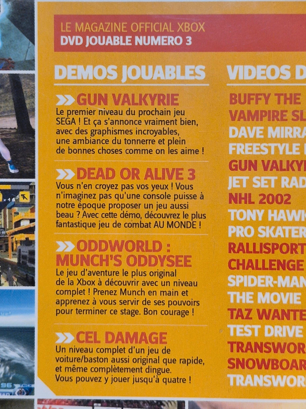 DVD Démo Officiel Xbox 1ère Génération - N°3 Mai 2002 3