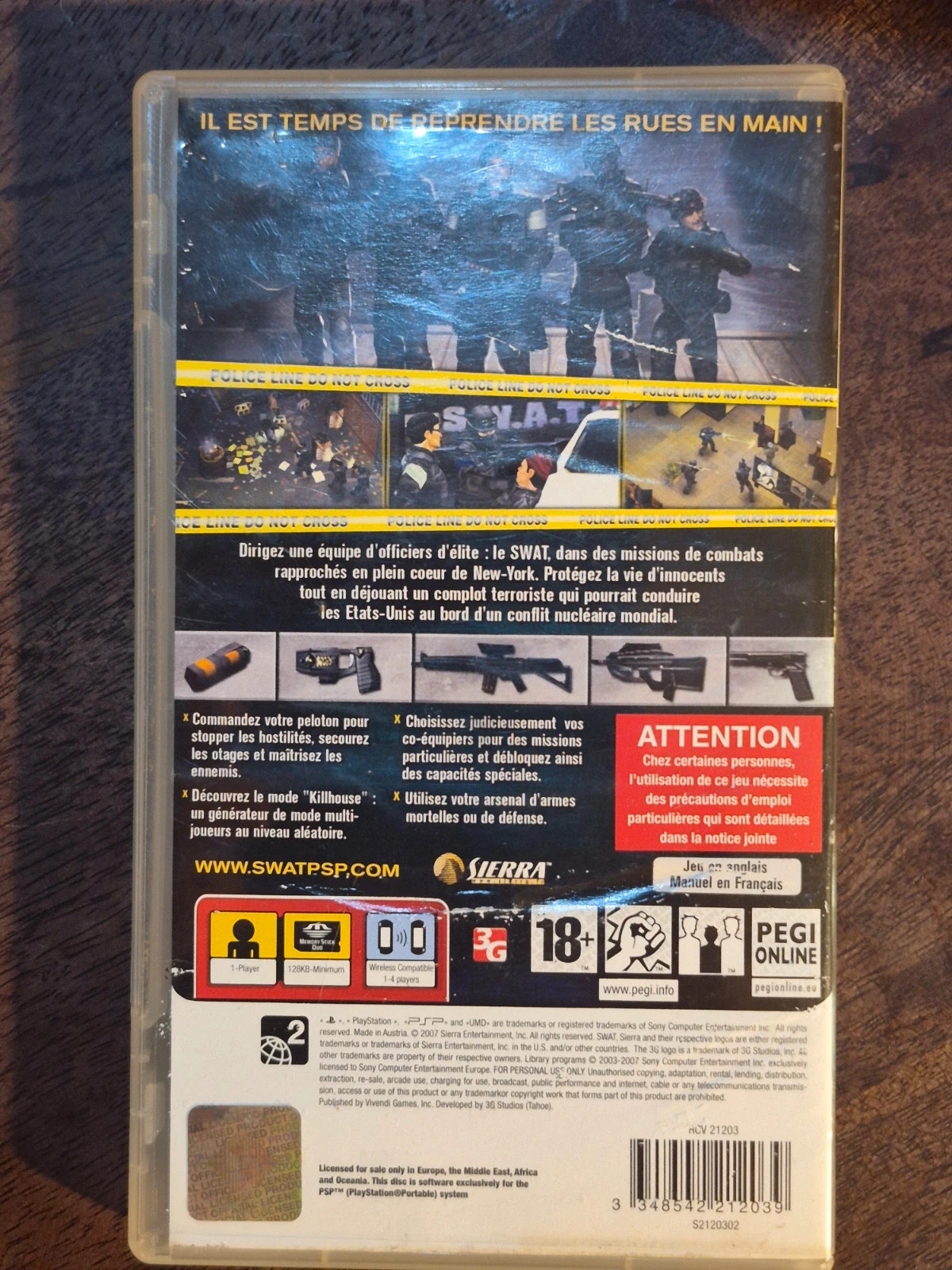 Jeu PSP - Swat Target Liberty (Complet) 2
