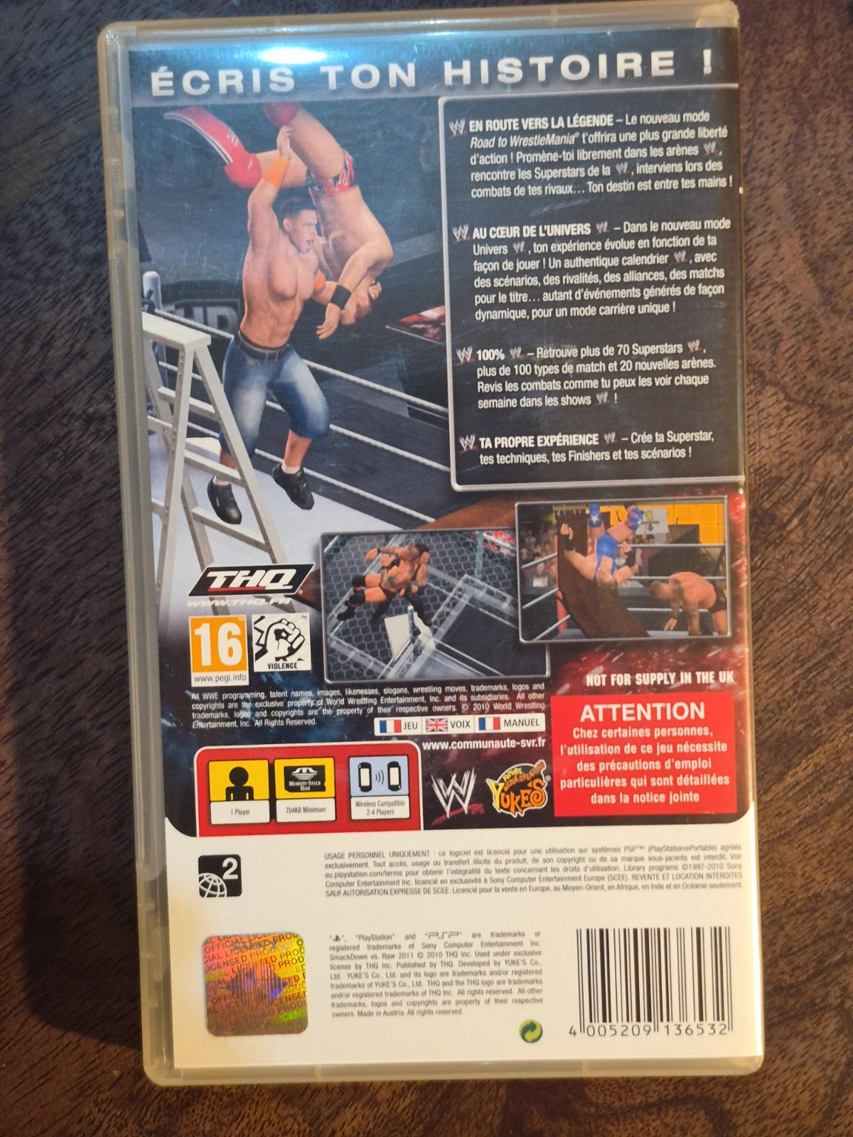 Jeu PSP - Wwe SmackDown vs. Raw 2011 (Complet - VF) 2