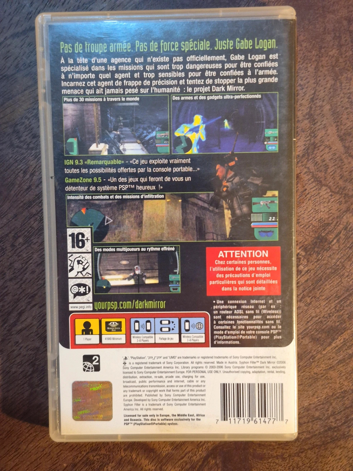 Jeu PSP - Syphon Filter: Dark Mirror (Complet - VF) 2