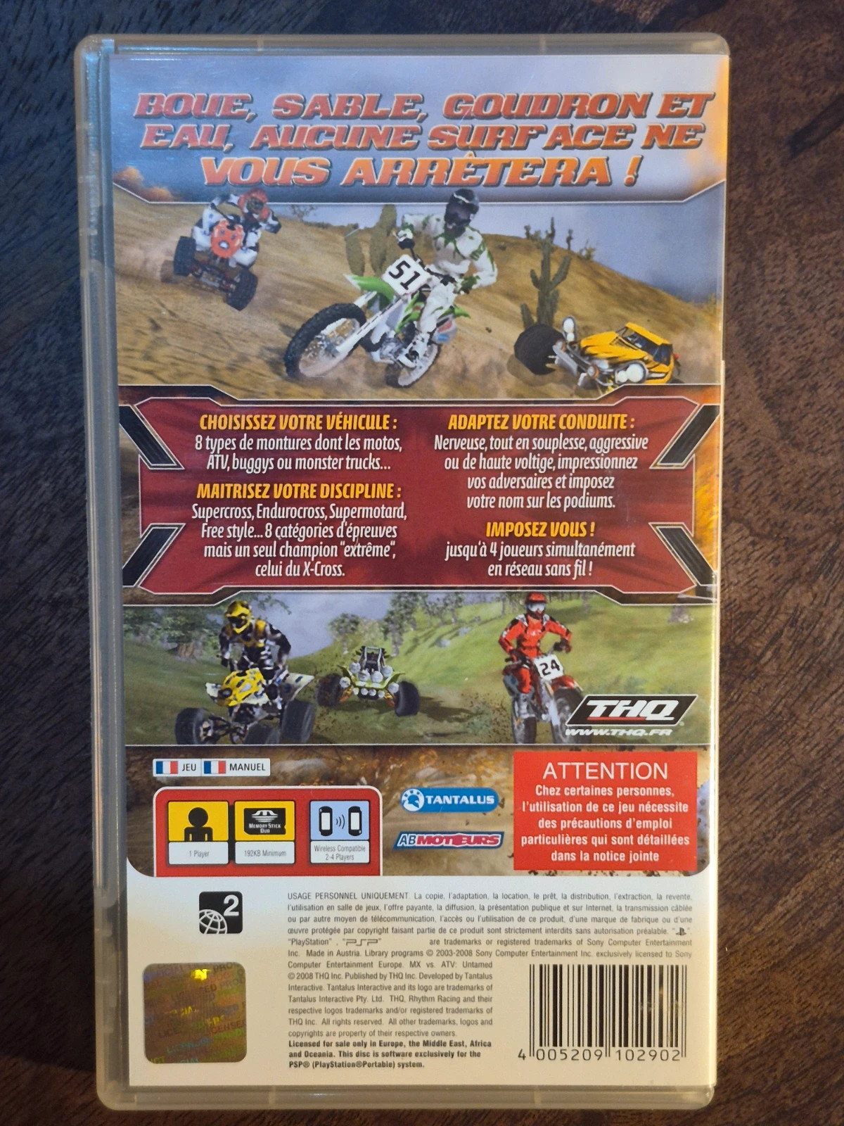 Jeu PSP - MX vs ATV : Extrême Limite (Complet avec Notice) 2